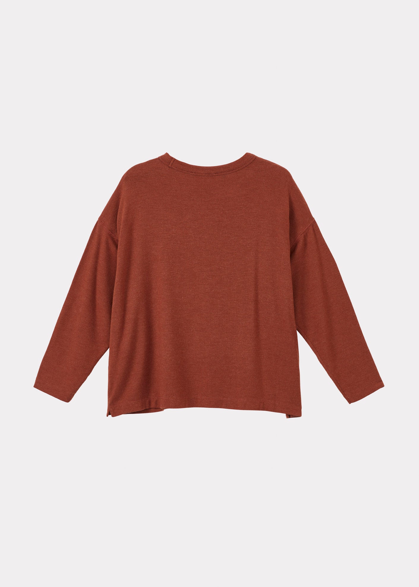 BUDE OVERSIZE LONG SLEEVE T-SHIRT - BURGUNDY