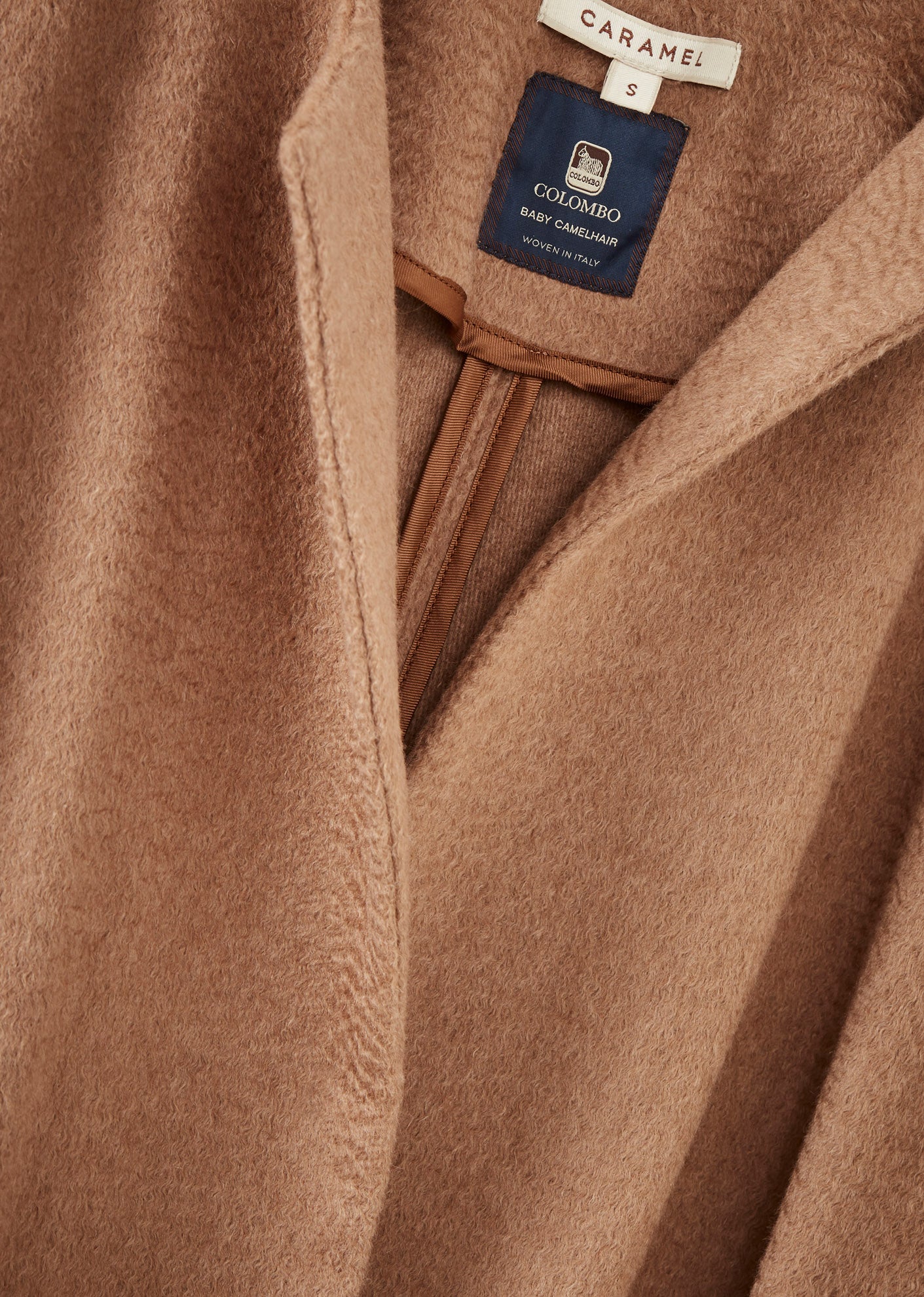 WOMEN'S BABY CAMEL HAIR BLANKET COAT - CAMEL