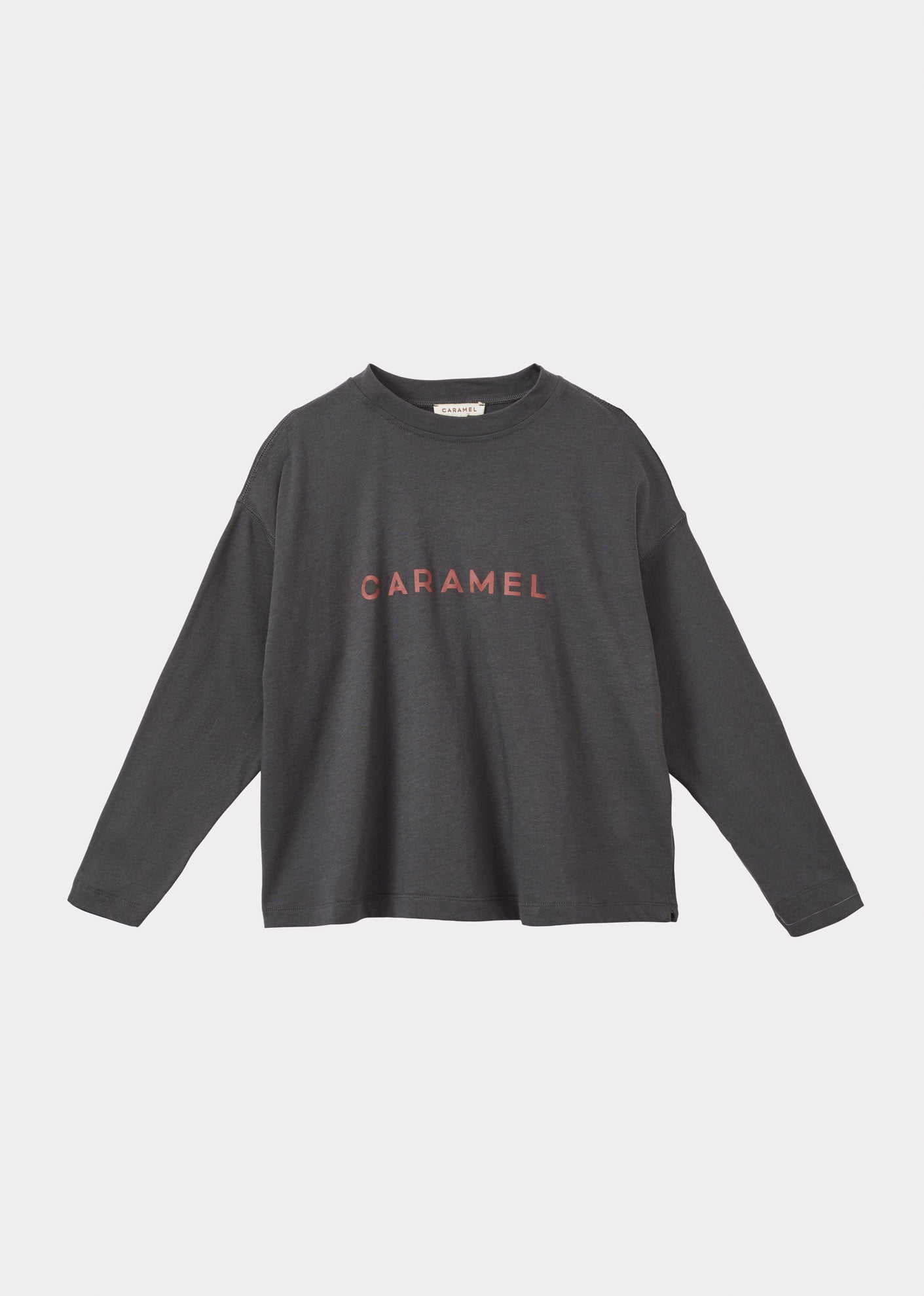 BUDE OVERSIZE LONG SLEEVE T-SHIRT - CHARCOAL