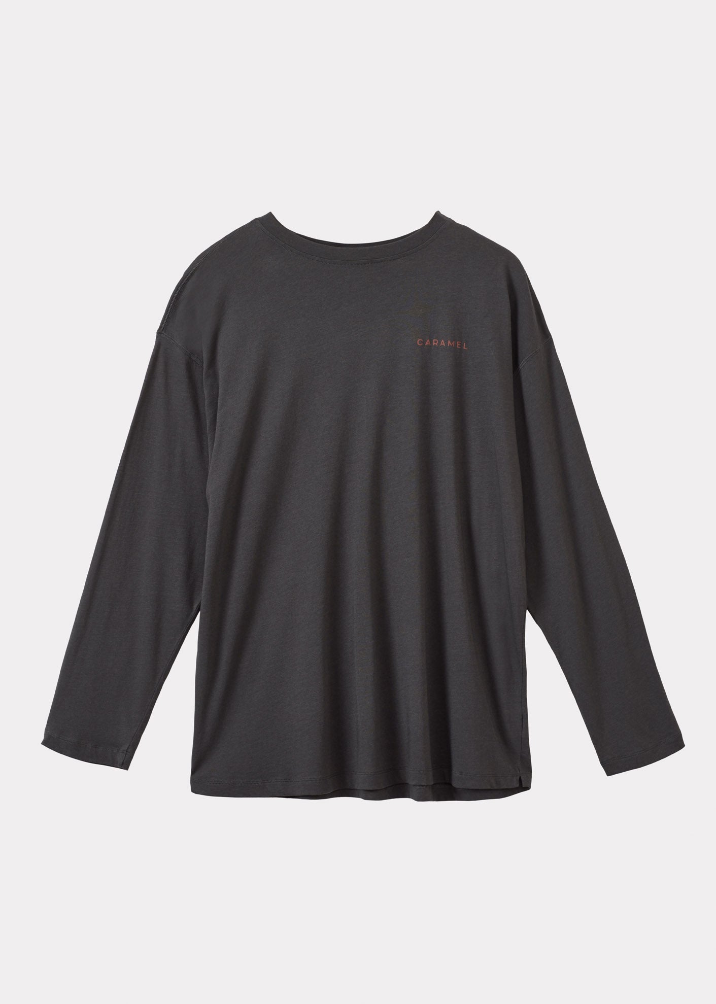 WOMAN OVERSIZE LONG SLEEVE T-SHIRT - CHARCOAL