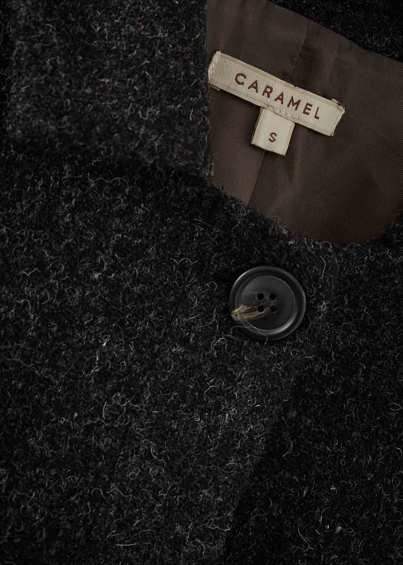 WOMAN CAMBRIDGE COAT - DARK GREY HARRIS TWEED