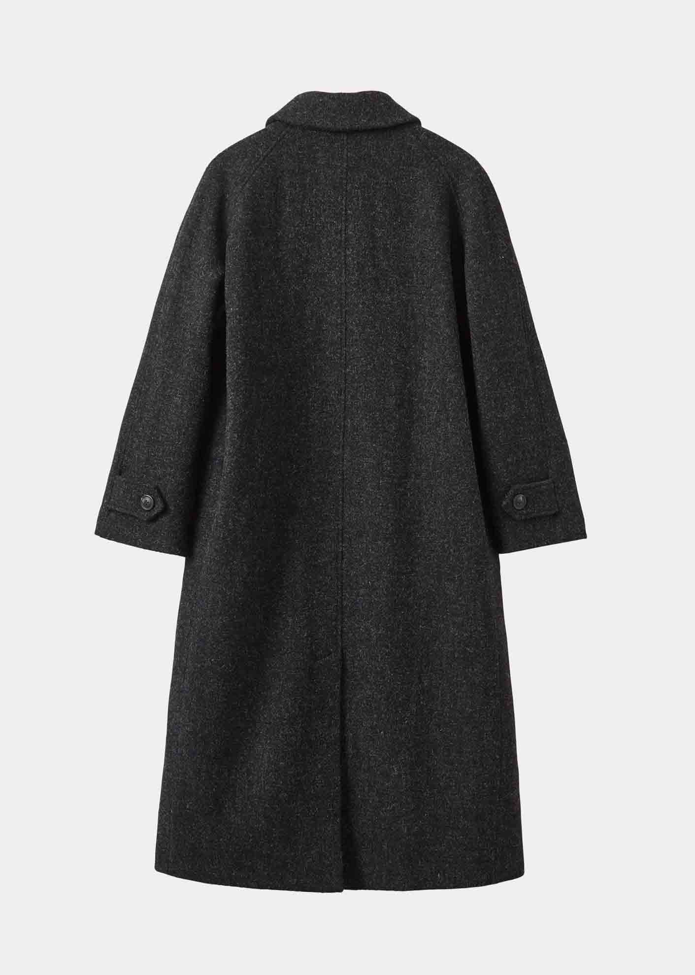 WOMAN CAMBRIDGE COAT - DARK GREY HARRIS TWEED