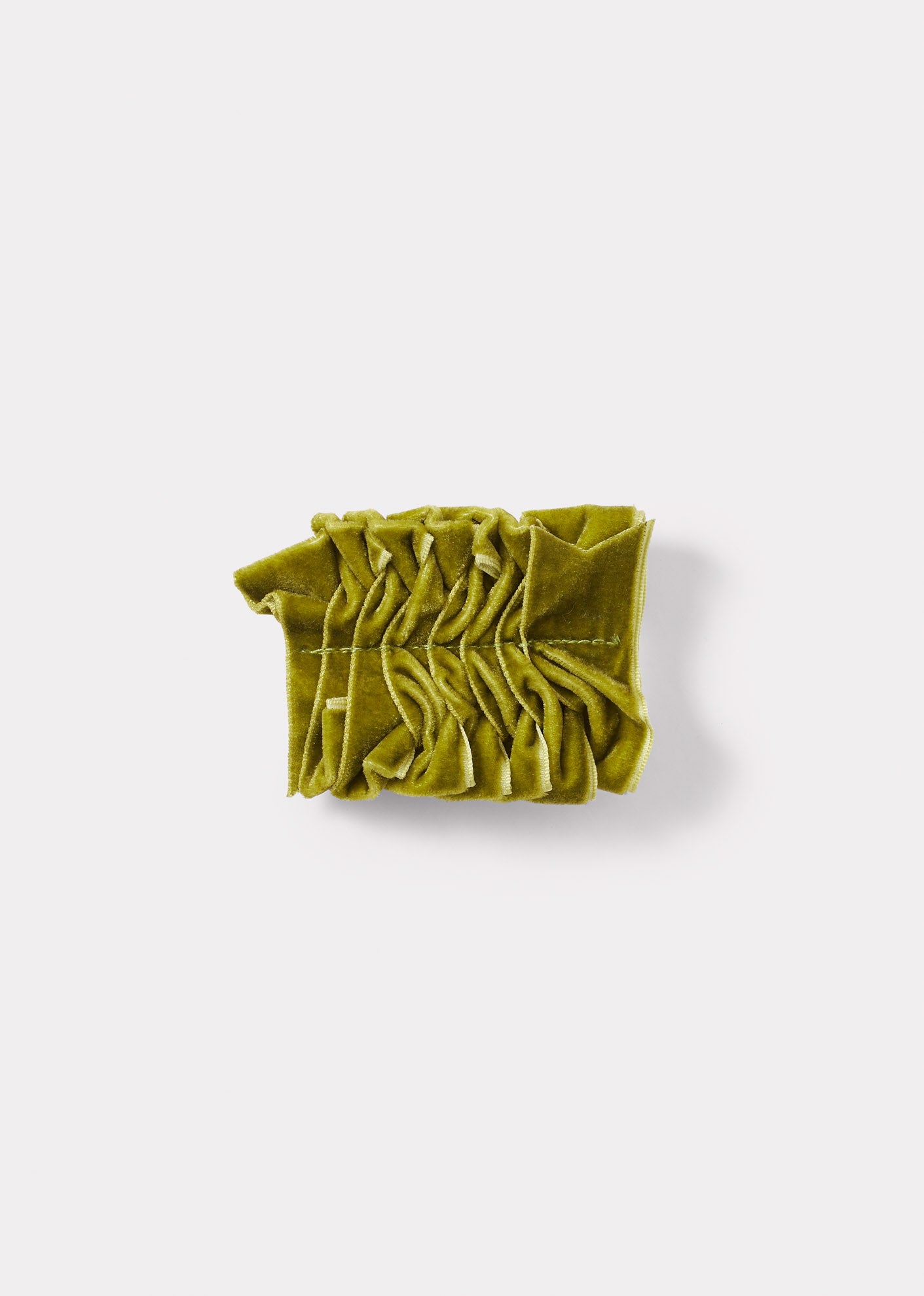 VINTAGE VELVET PARTY HAIRCLIP - OLIVE