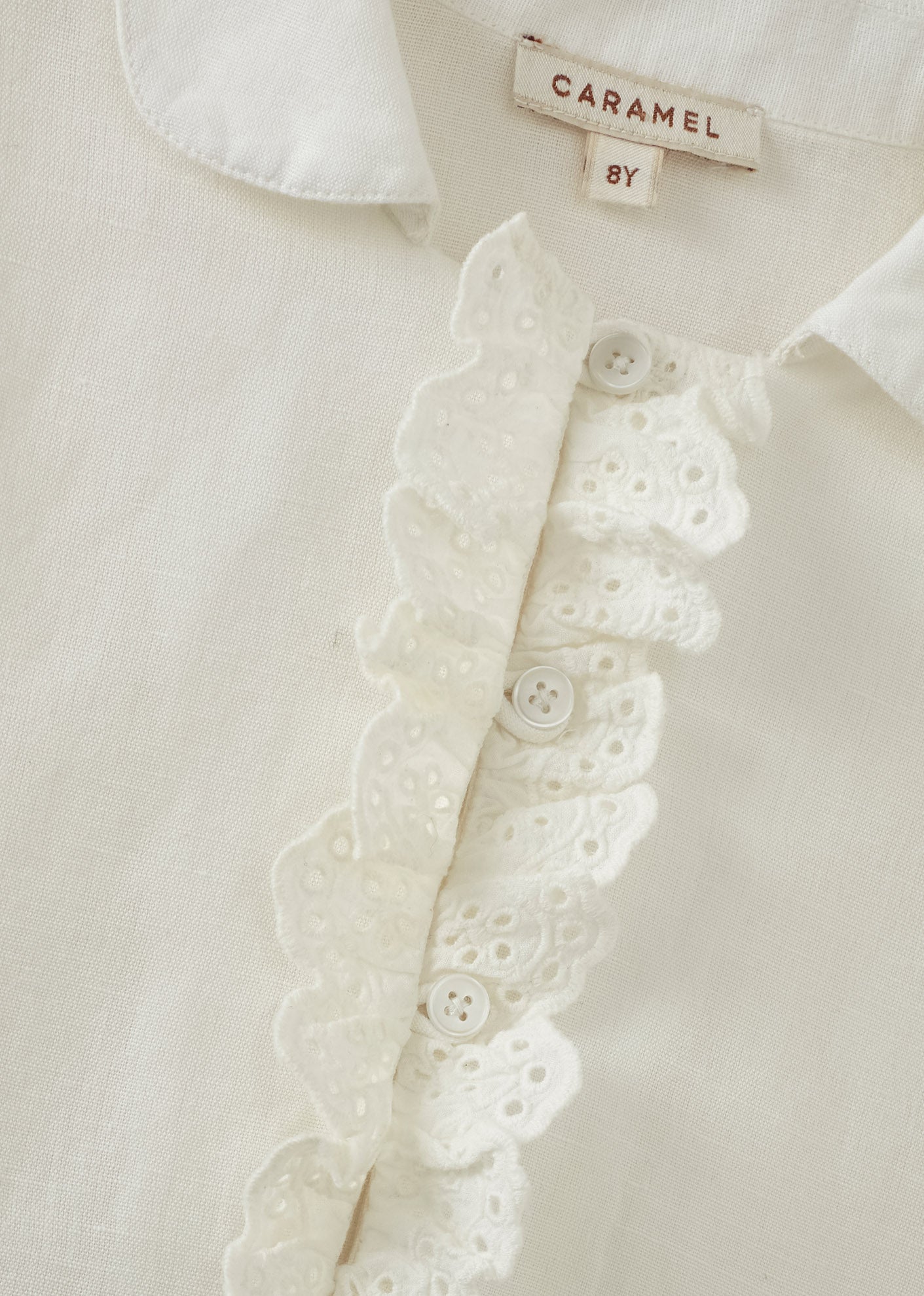 SPEARMINT CHILDREN'S COTTON SHIRT - WHITE