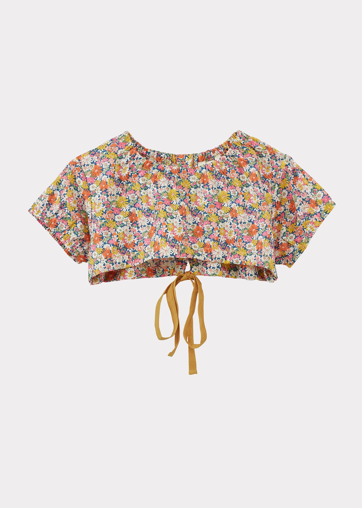 WILLA GIRL'S COTTON CROP TOP - LIBERTY PRINT
