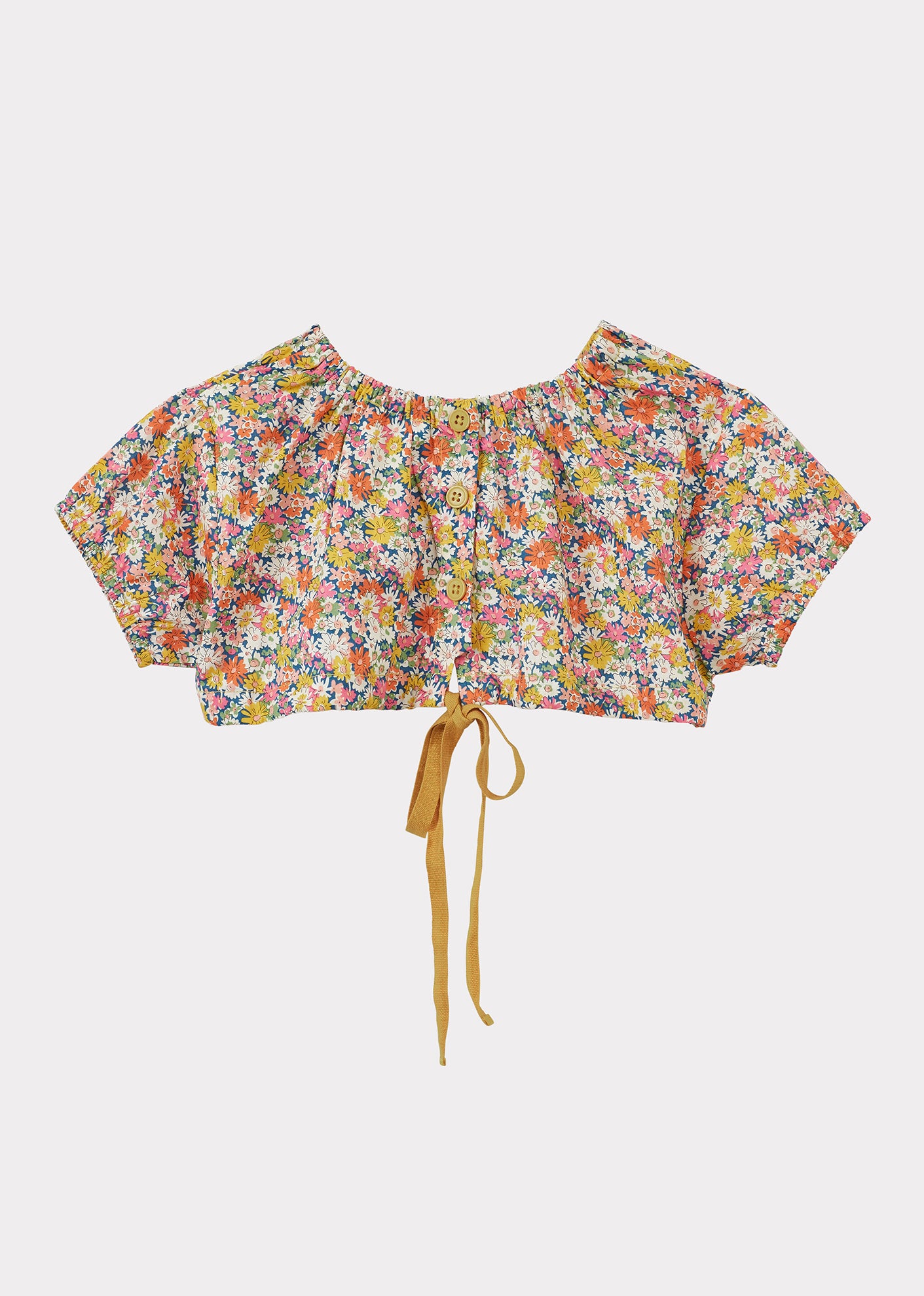 WILLA GIRL'S COTTON CROP TOP - LIBERTY PRINT