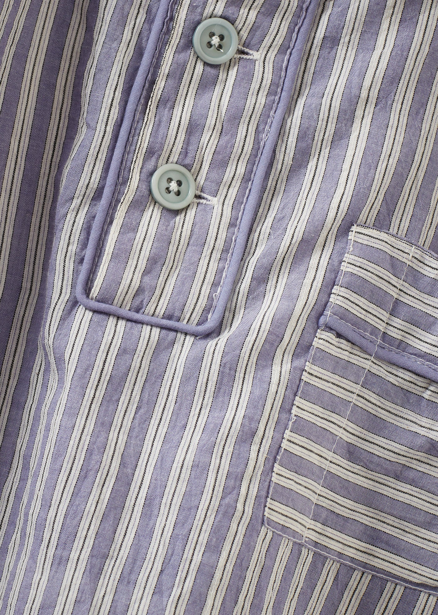 WALNUT CHILDREN'S HAND-LOOMED COTTON SHIRT - VIOLET STRIPE