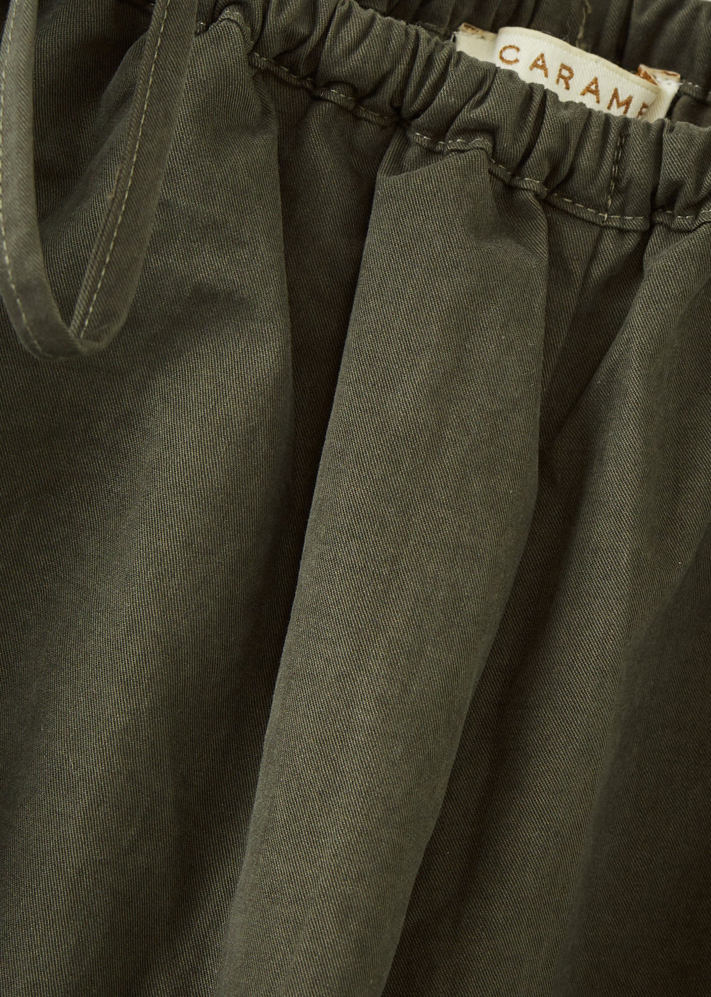 WOMEN'S TIE-DETAIL TROUSERS - KHAKI
