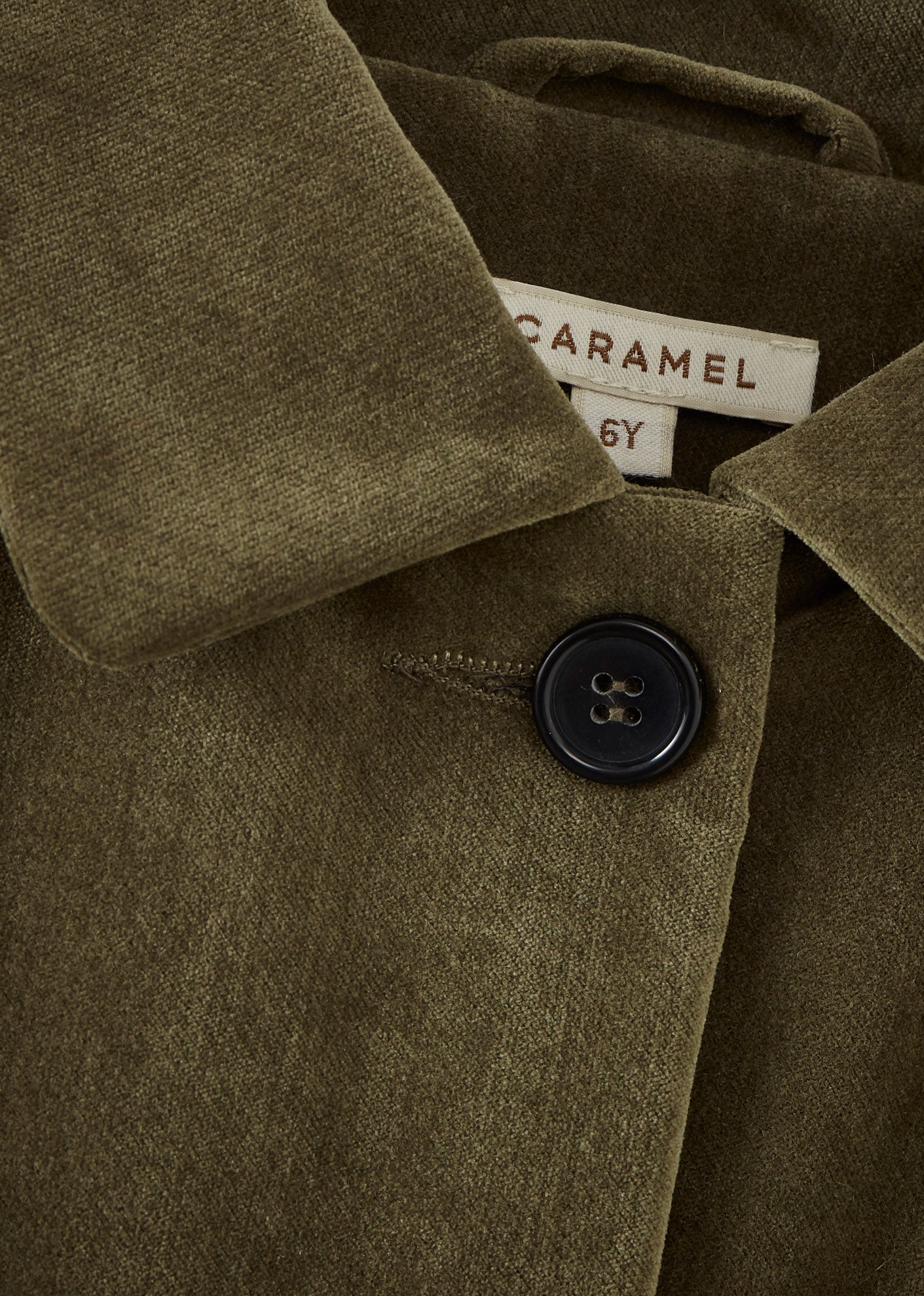 CAMBRIDGE CHILDREN'S VELVET COAT - GOLDEN GREEN