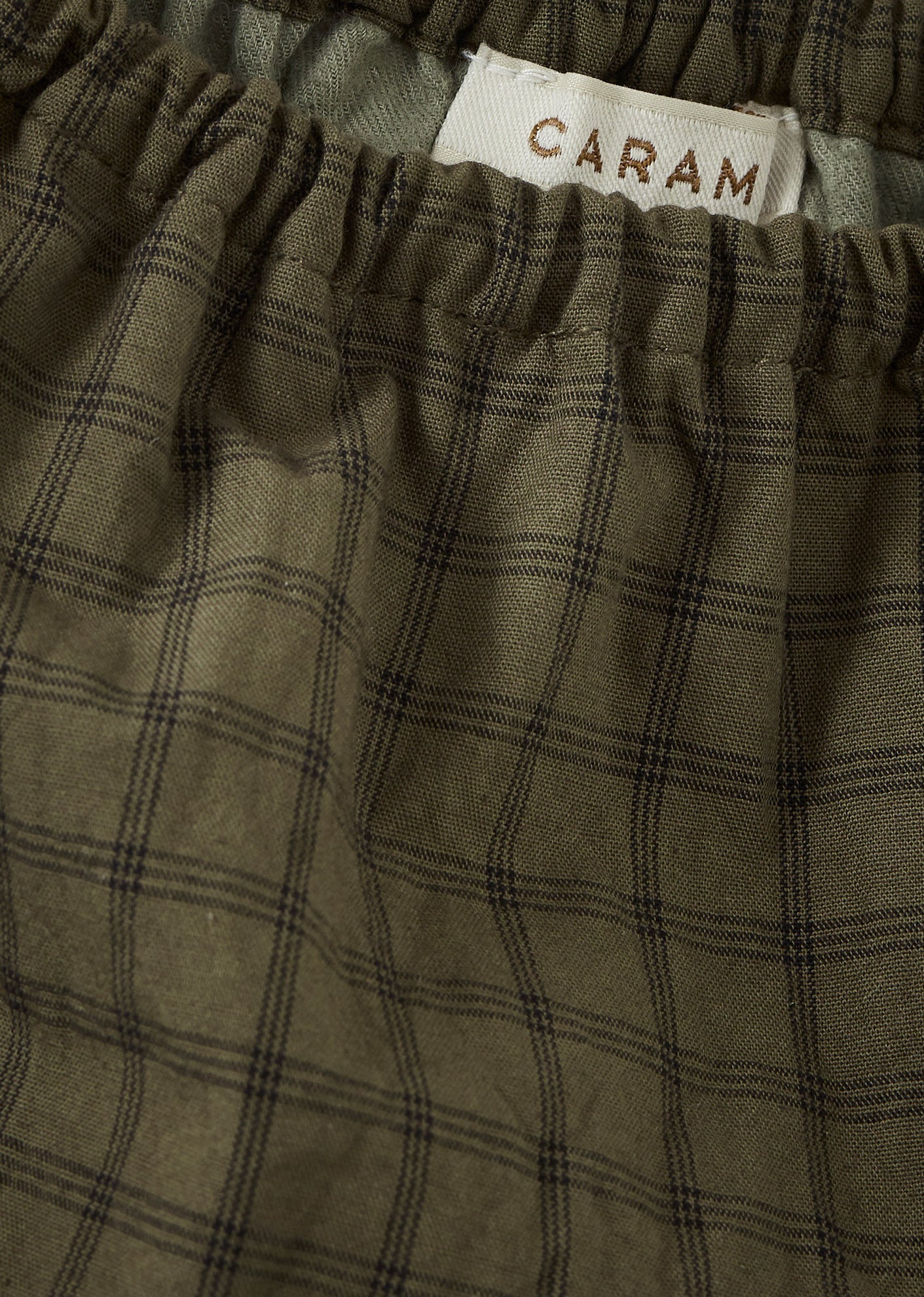 CLEMENT BABY COTTON TOP AND TROUSERS SET - KHAKI CHECK