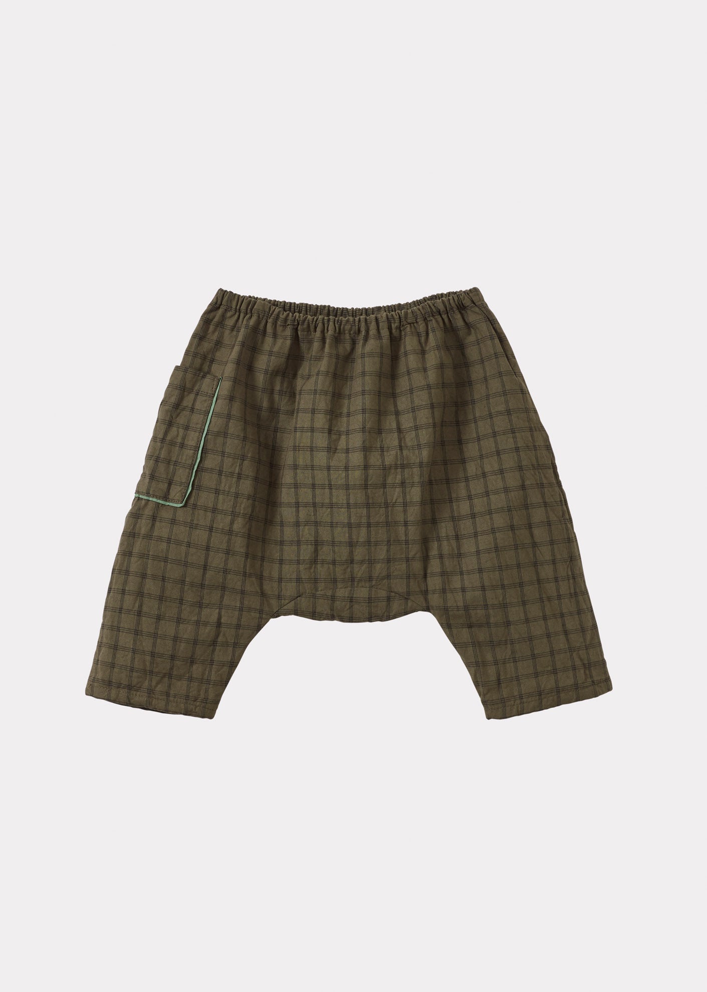 CLEMENT BABY COTTON TOP AND TROUSERS SET - KHAKI CHECK