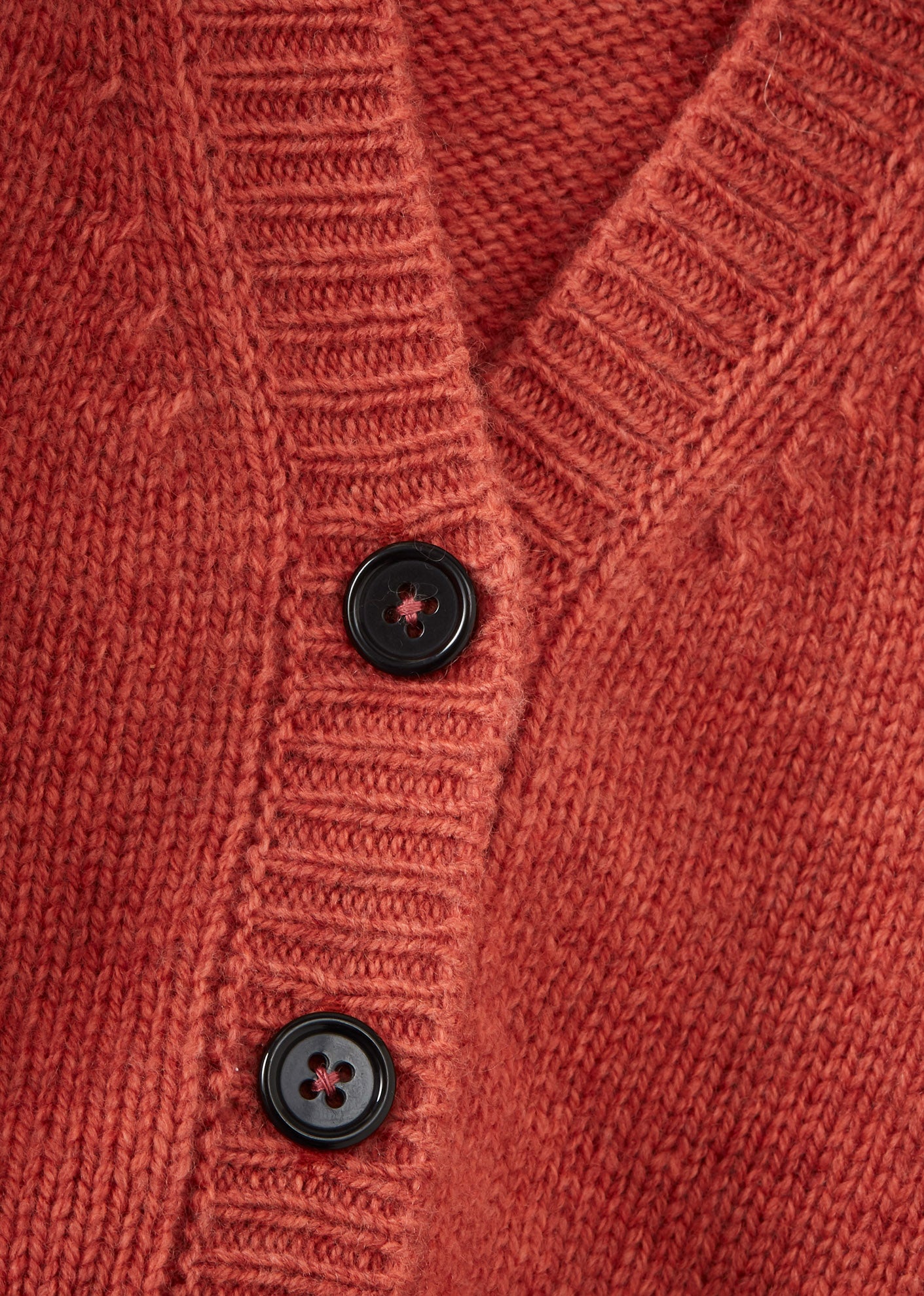 COPPER BABY WOOL MIX CARDIGAN - CORAL