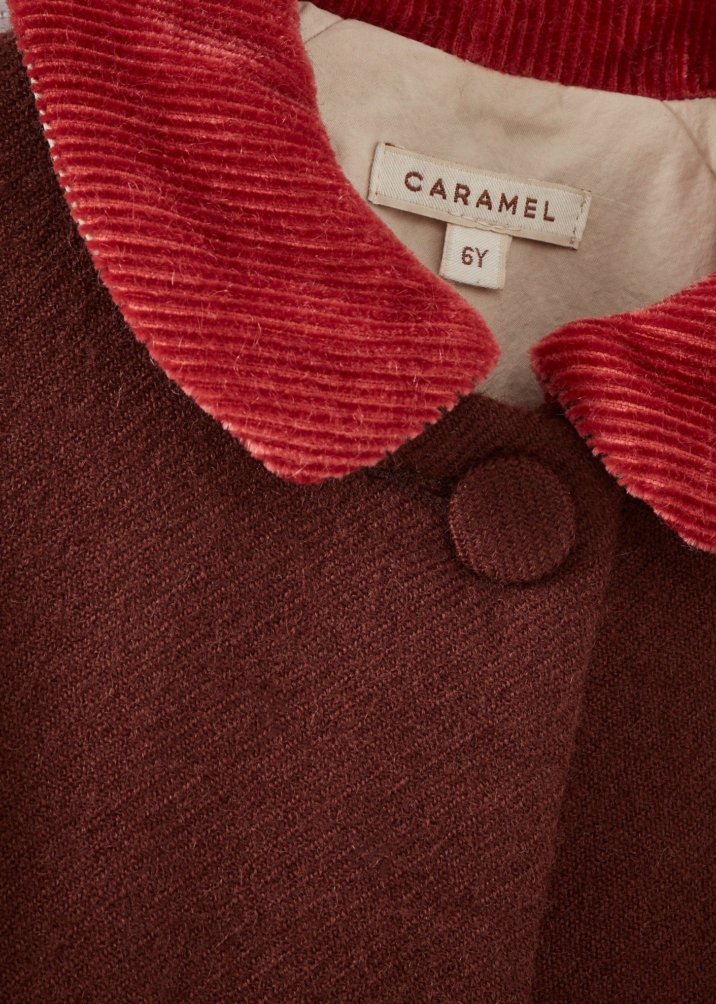 EVEREST CHILDREN'S WOOL COAT - BERRY BROWN