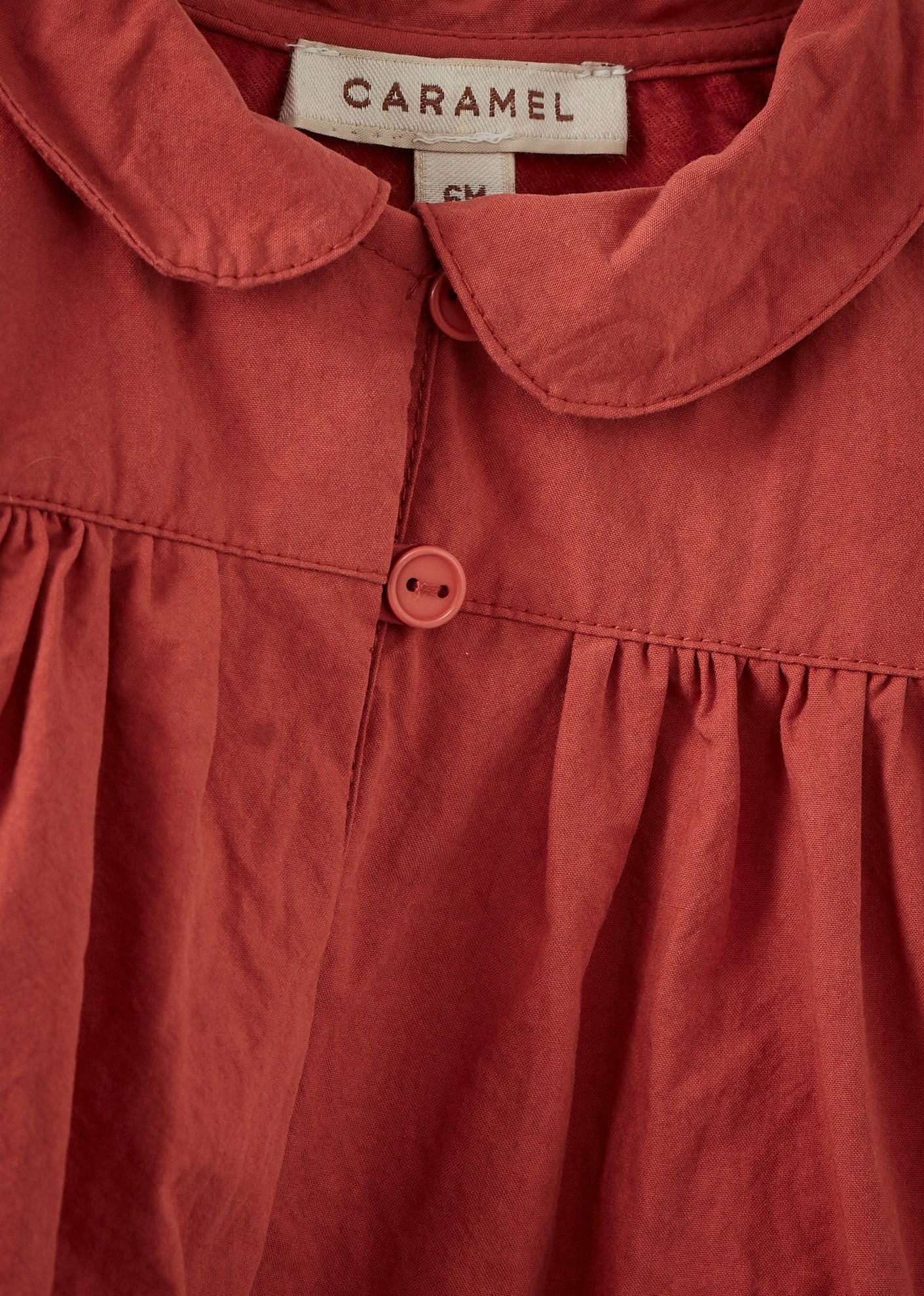 NINA BABY GIRL'S DRESS - BRICK RED