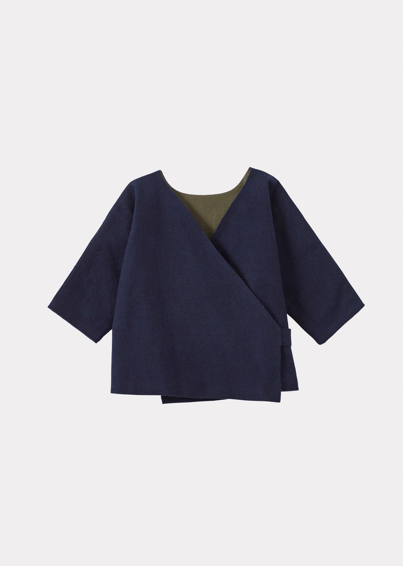 CLEMENT BABY COTTON TOP AND TROUSERS SET - NAVY