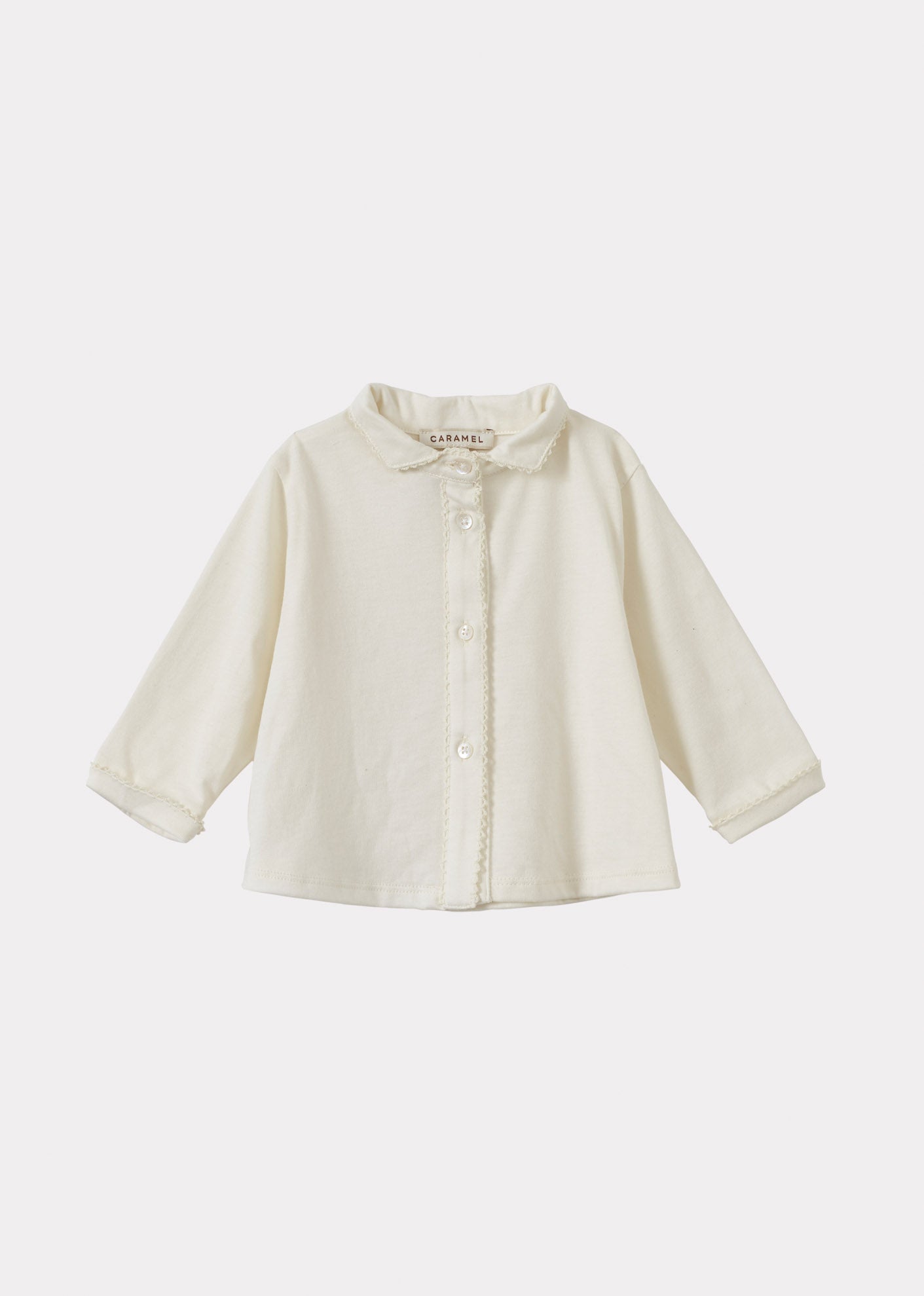 SASKIA BABY GIRL'S COTTON BLOUSE - ECRU