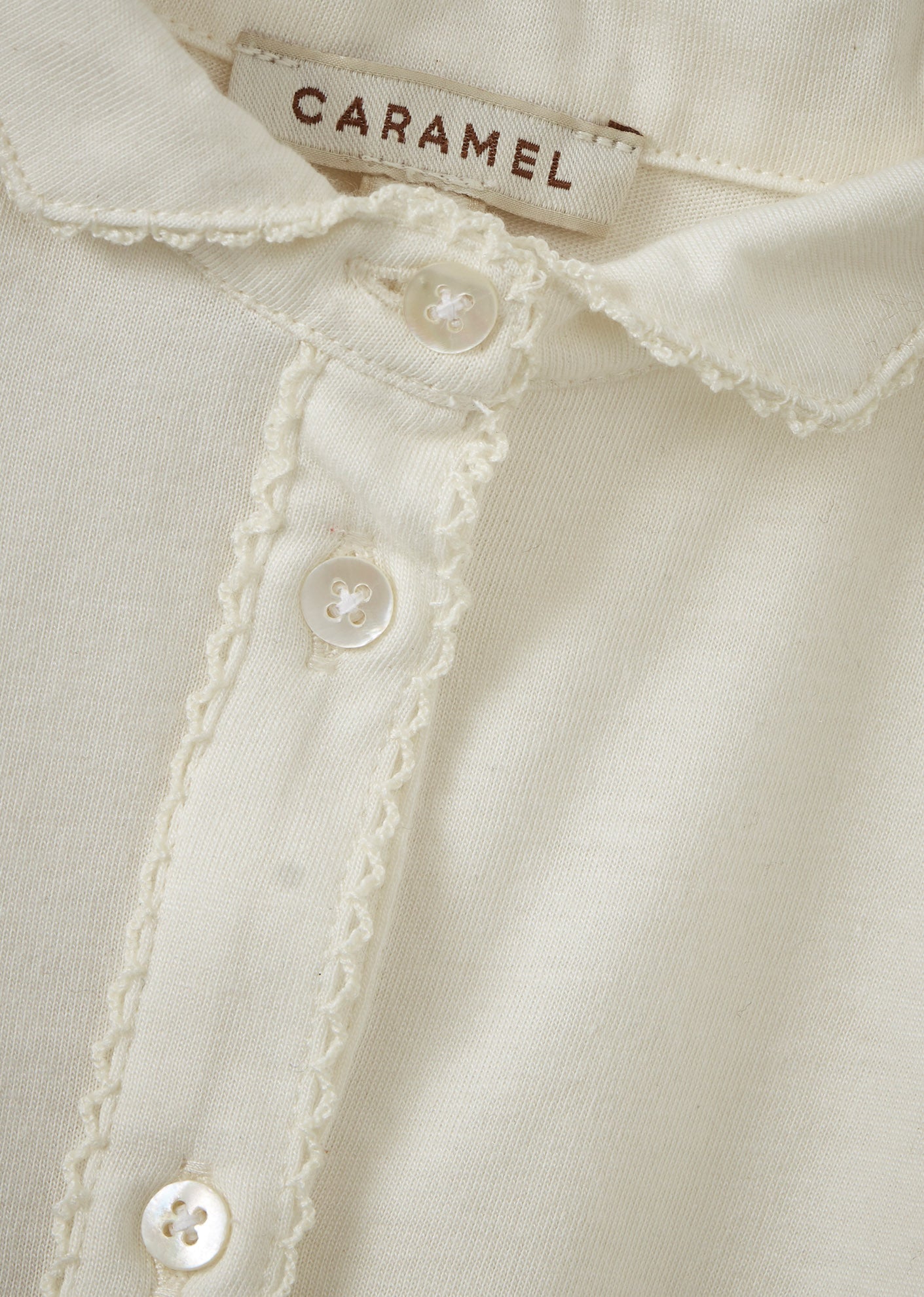 SASKIA BABY GIRL'S COTTON BLOUSE - ECRU