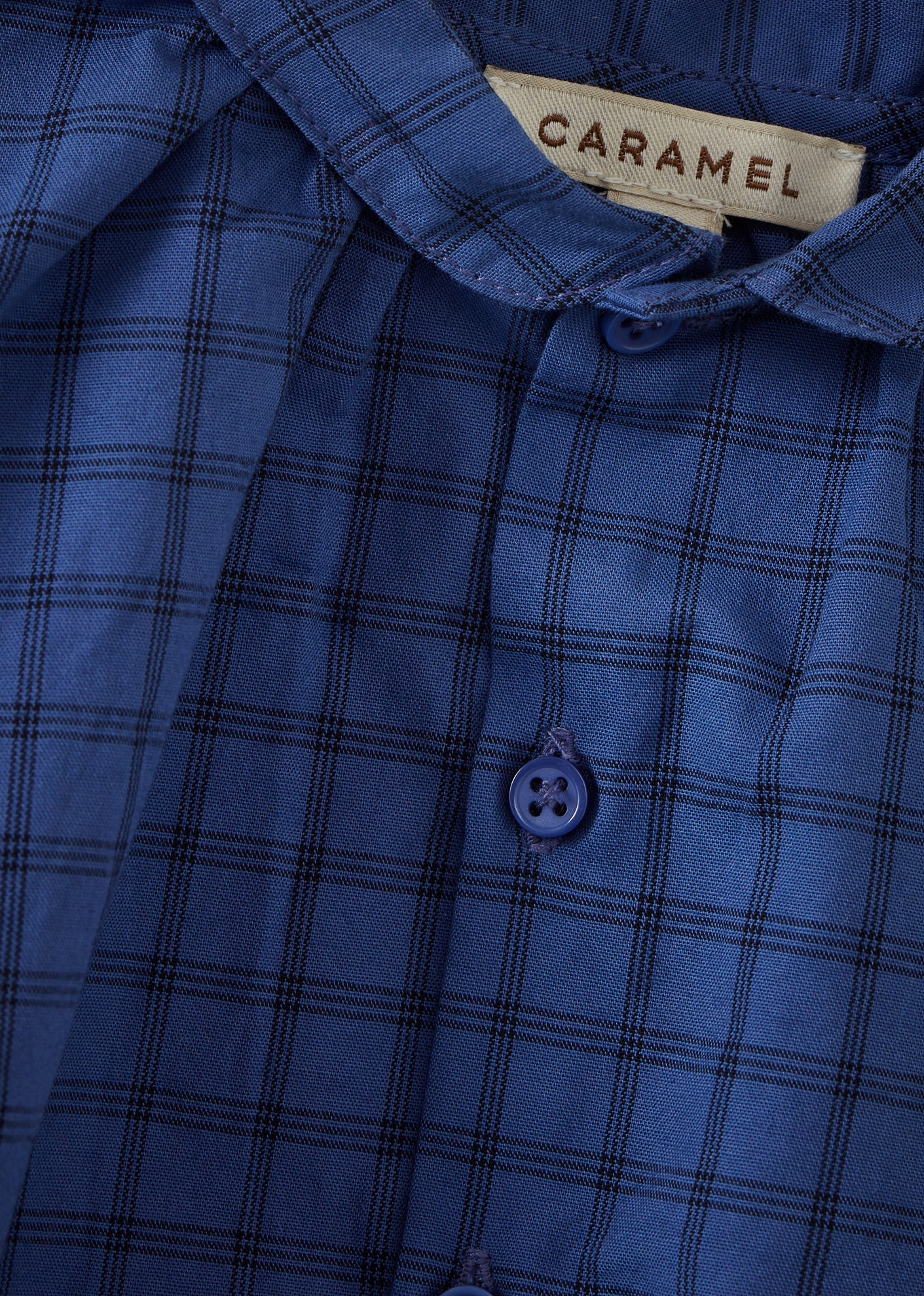 ALOE BABY SHIRT - DENIM BLUE CHECK