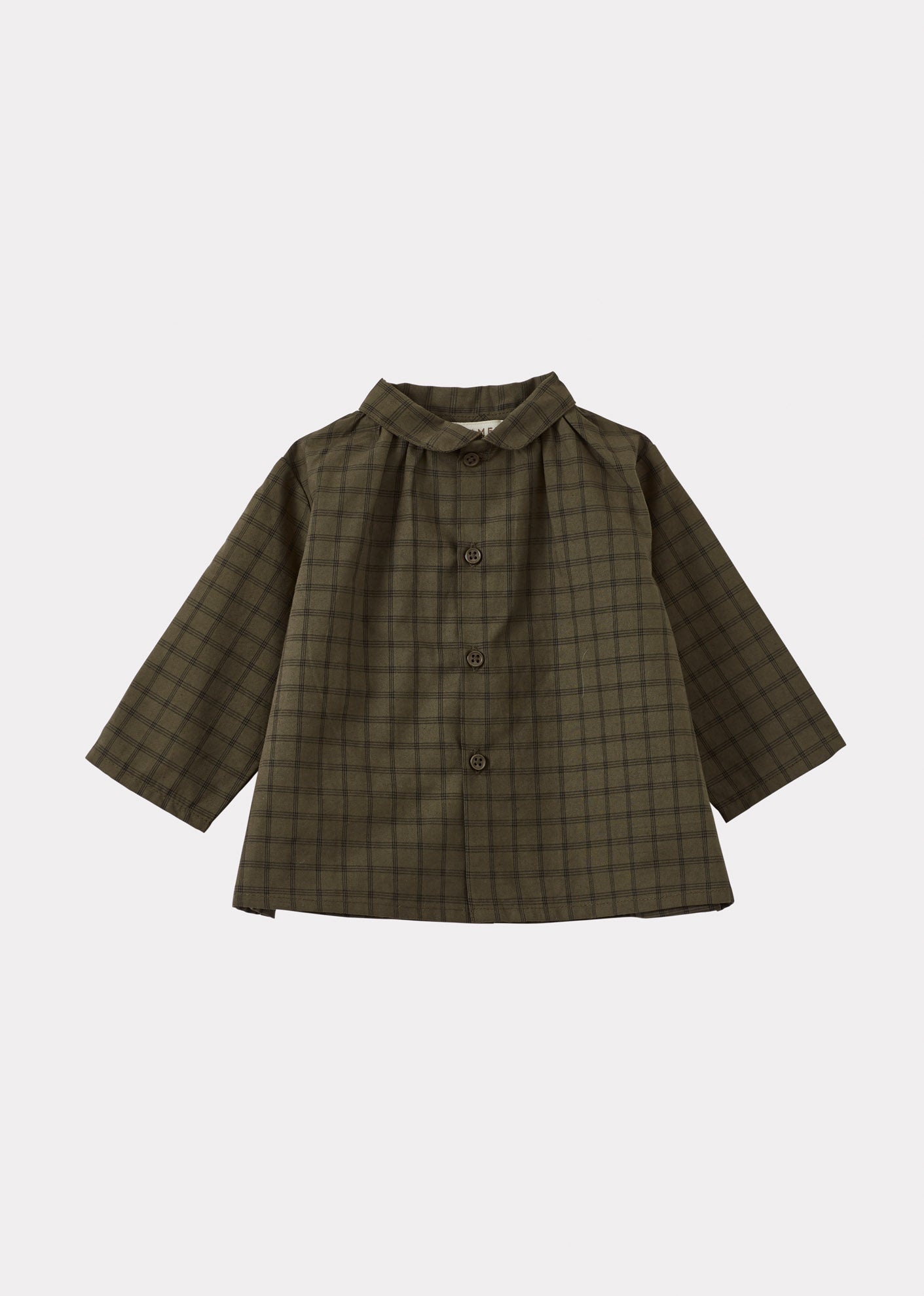 ALOE BABY SHIRT - KHAKI CHECK