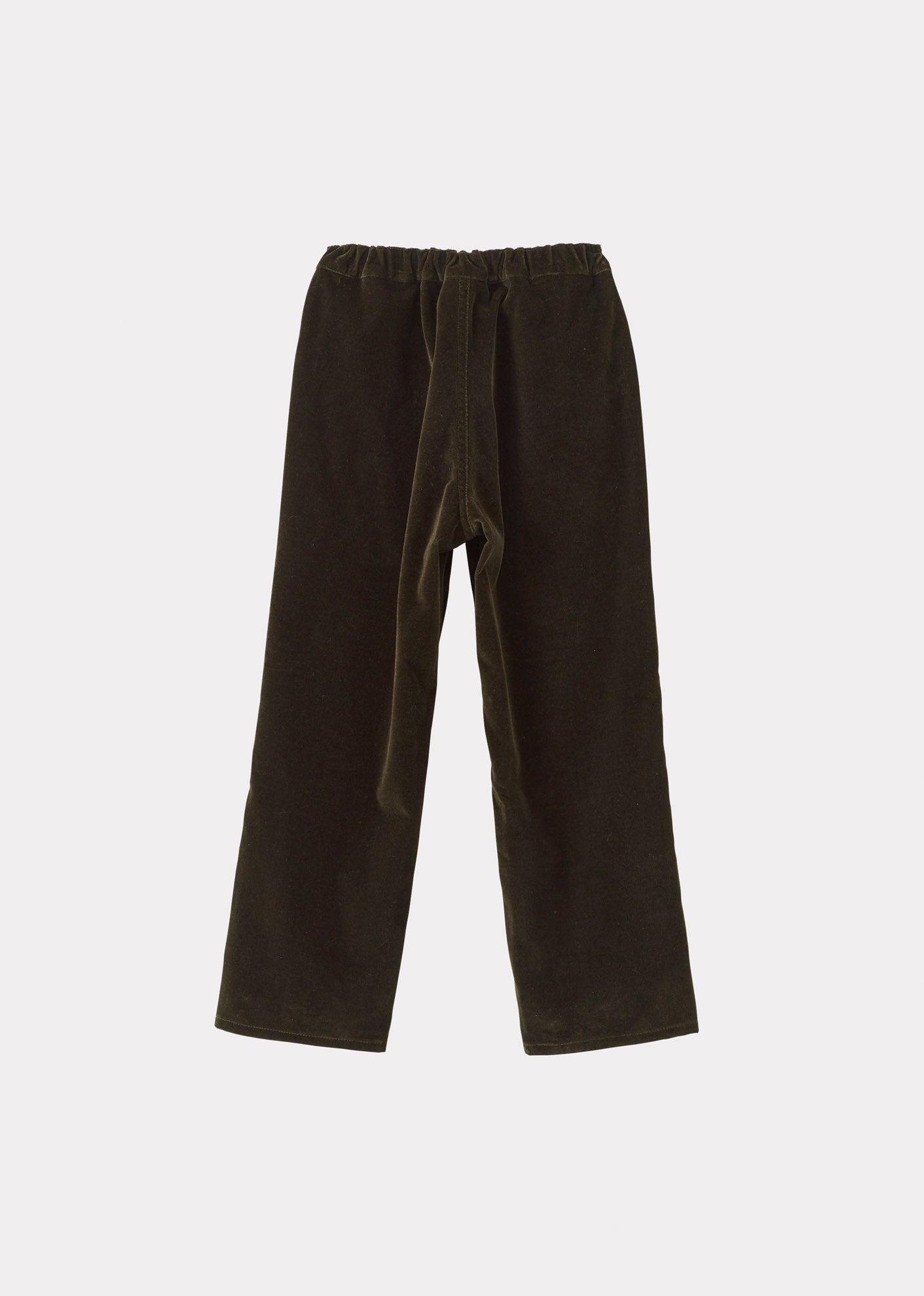 ERODIUM CHILDREN'S COTTON VELVET TROUSERS - FOREST GREEN