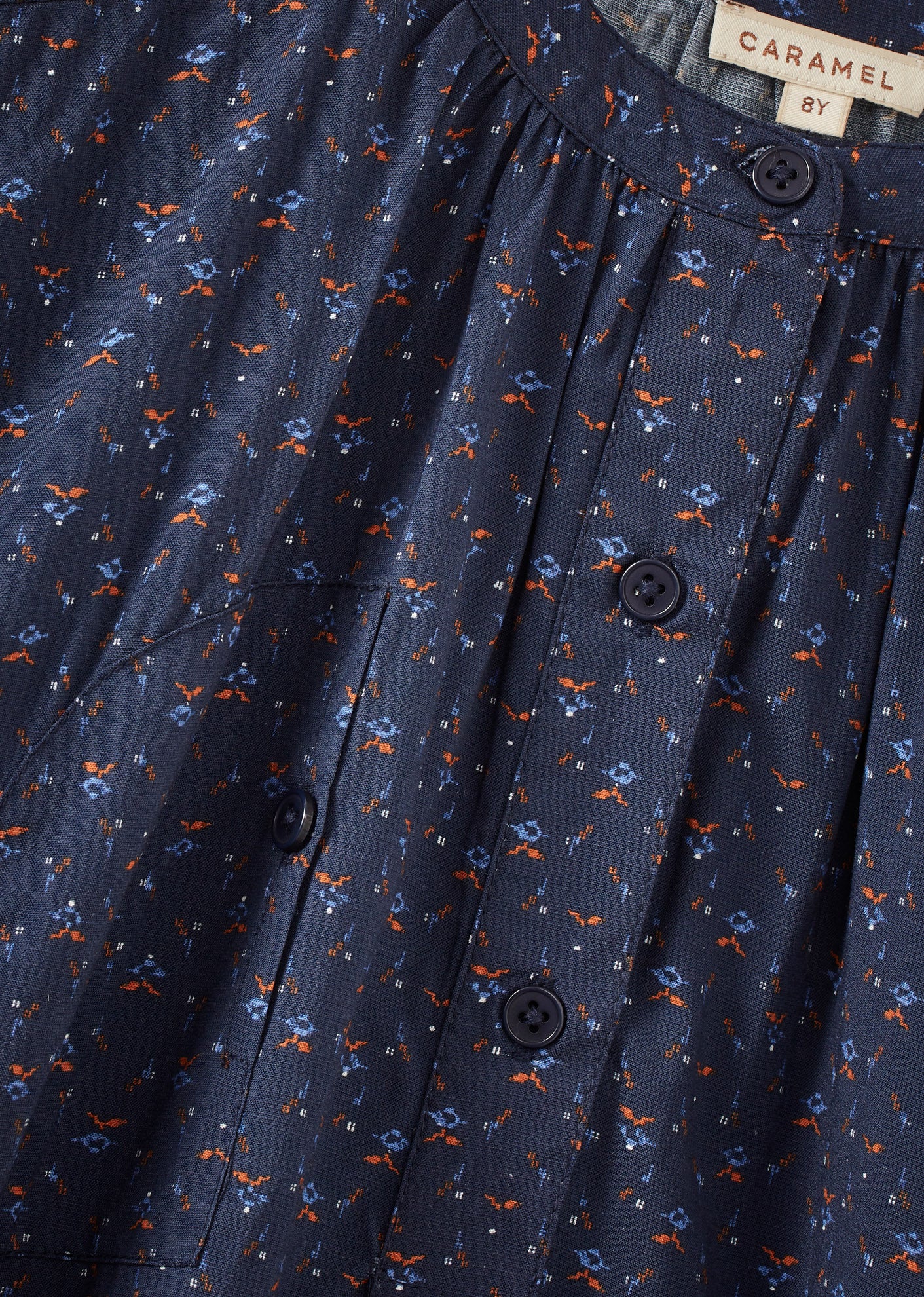 YEW GIRL'S COTTON DRESS - PIXEL PRINT