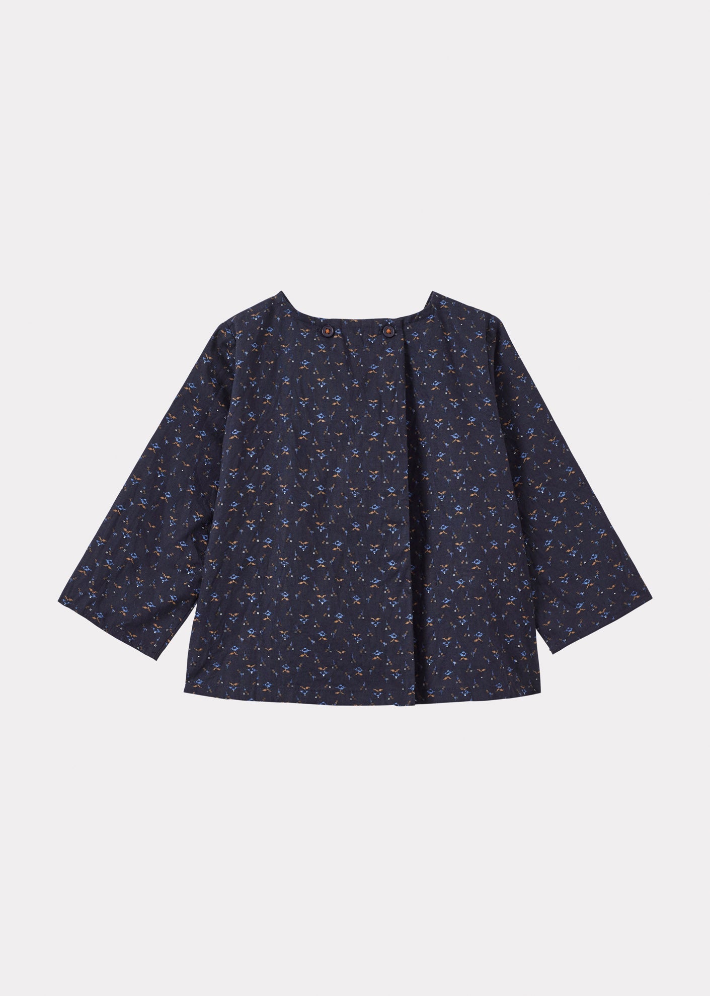 BLACKBIRD BABY COTTON AND LINEN TOP AND TROUSERS SET - PIXEL PRINT