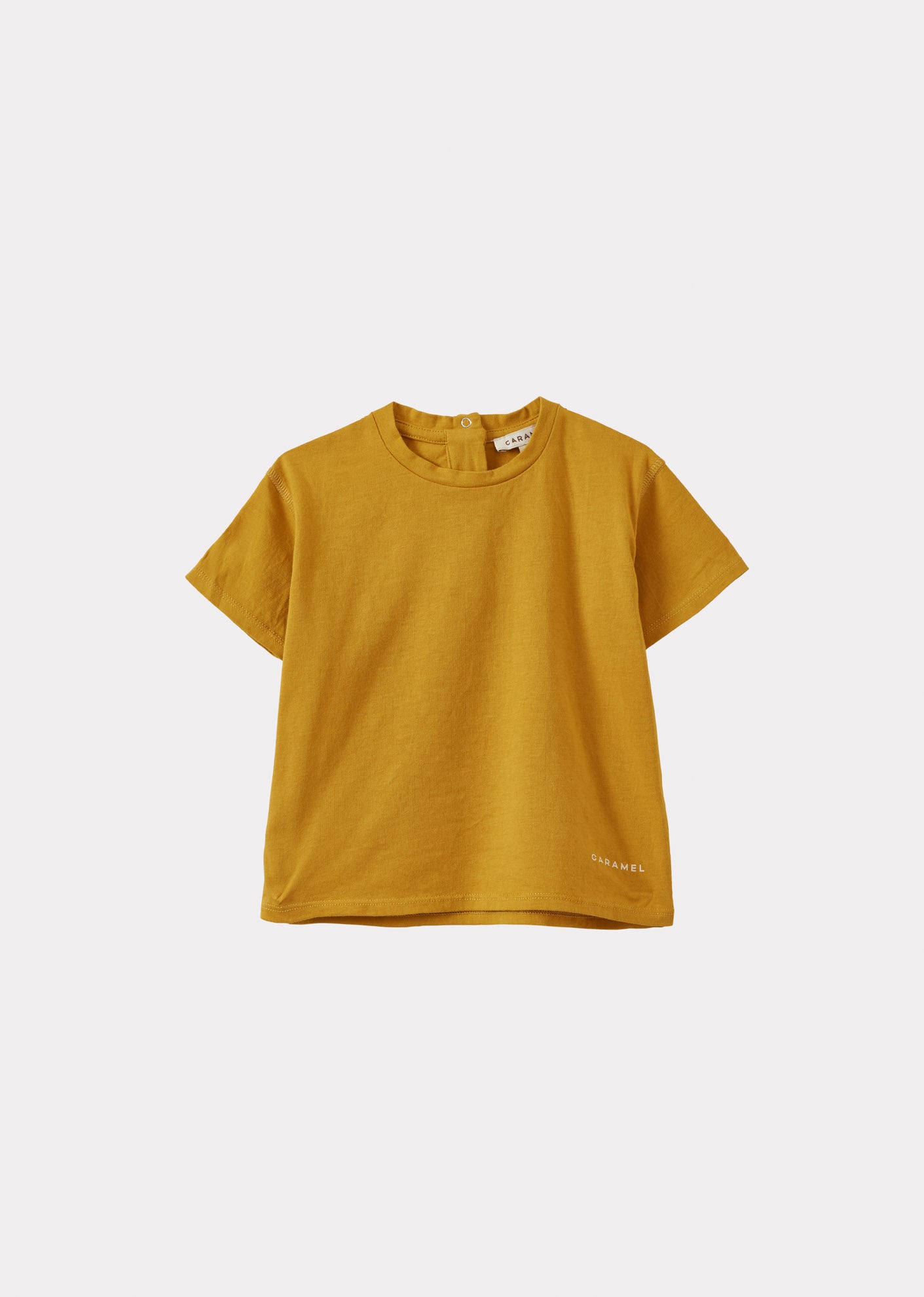 AHIPA BABY COTTON T-SHIRT - OCHRE