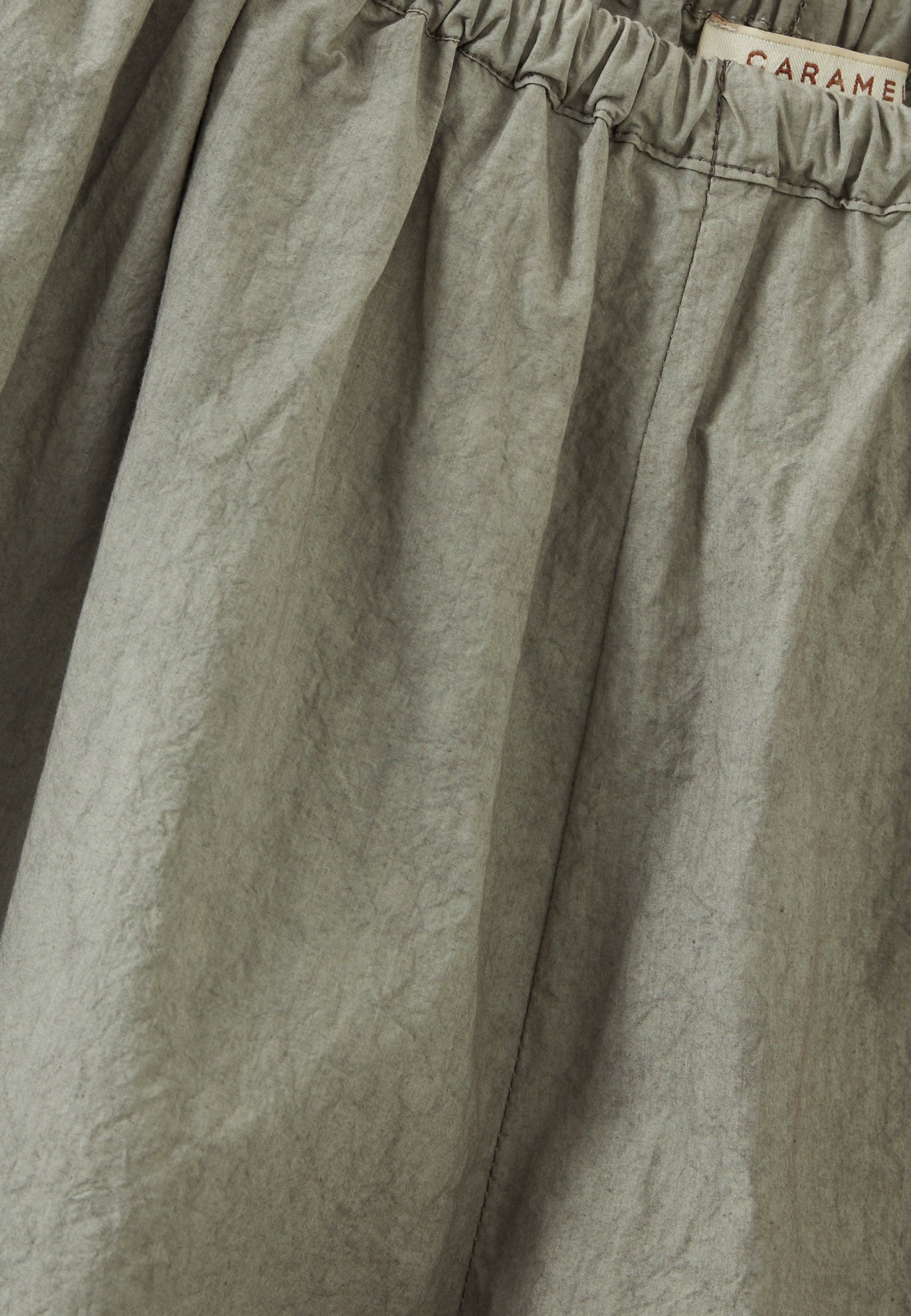 WOMEN'S TIE-DETAIL TROUSERS - GREY / GREEN