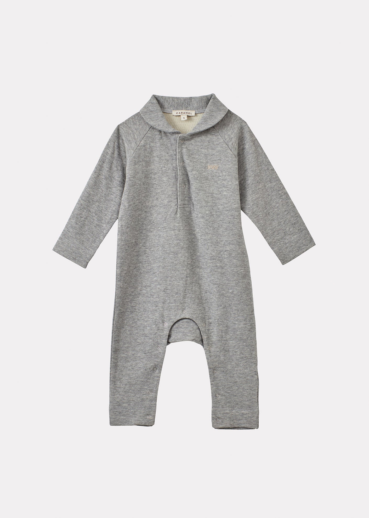 SMEW COTTON BABY ROMPER - GREY MELANGE