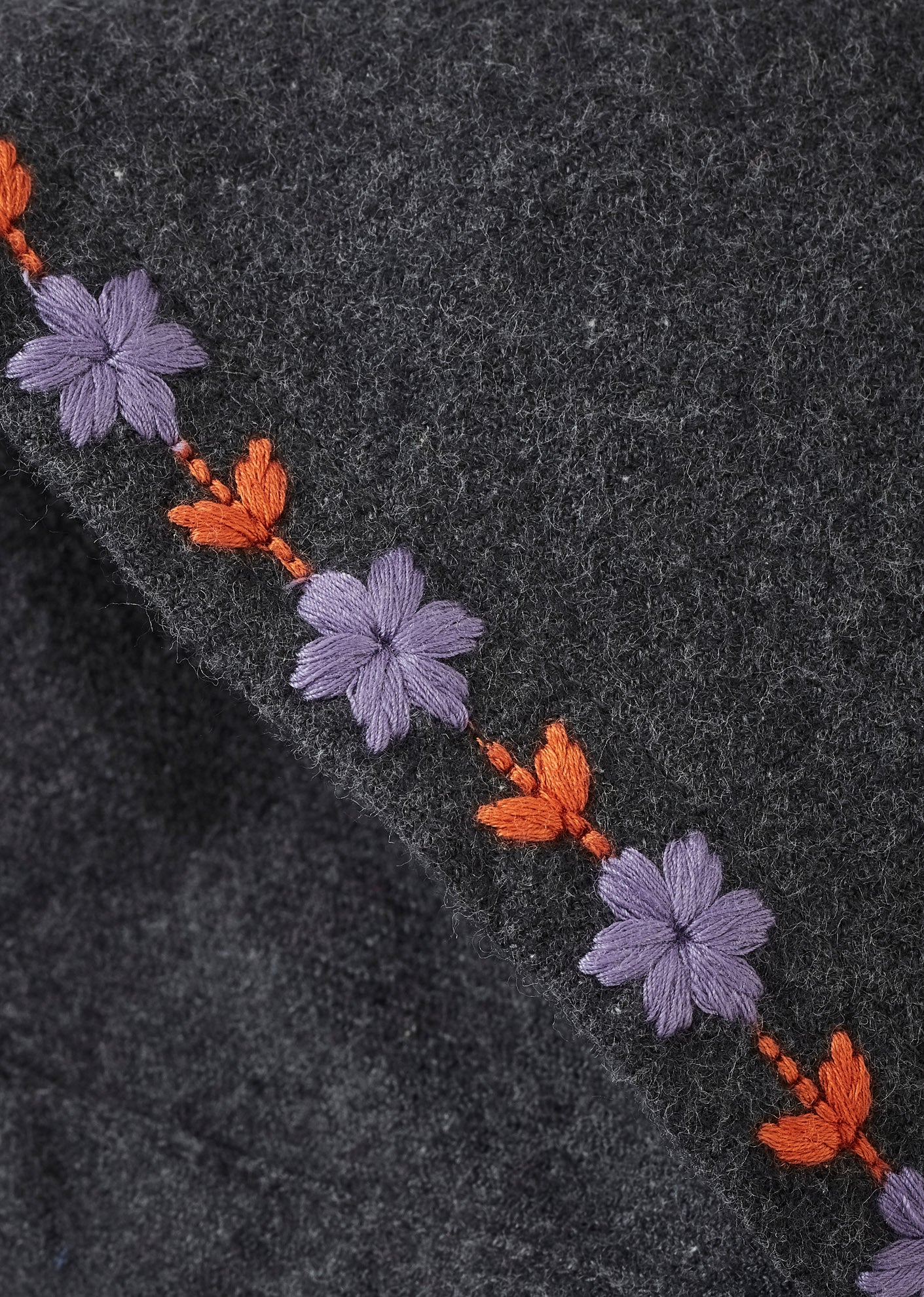 ROSAMUND GIRL'S COTTON HEADSCARF - DARK GREY
