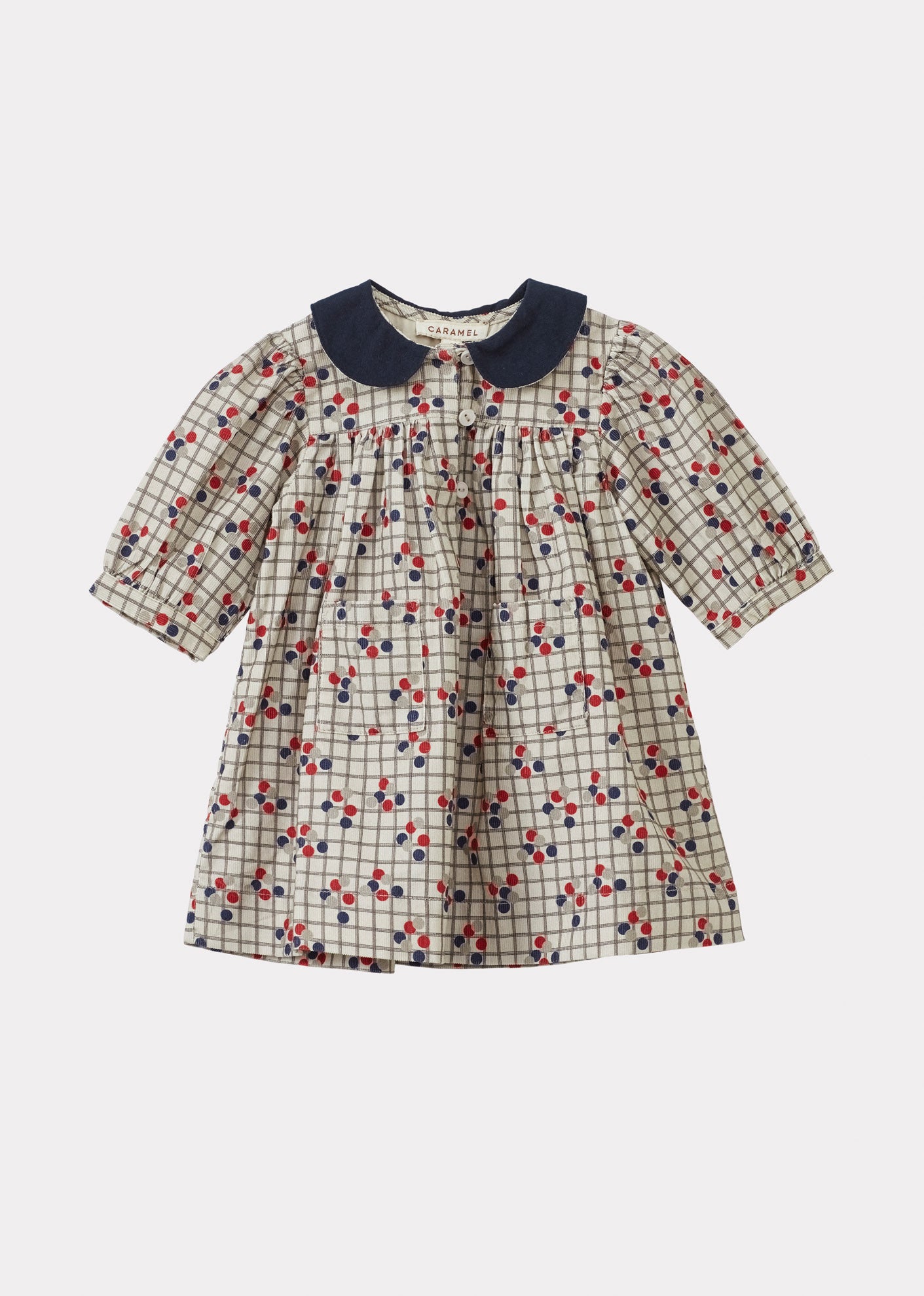 NINA BABY GIRL'S DRESS - DOTTY CHECK