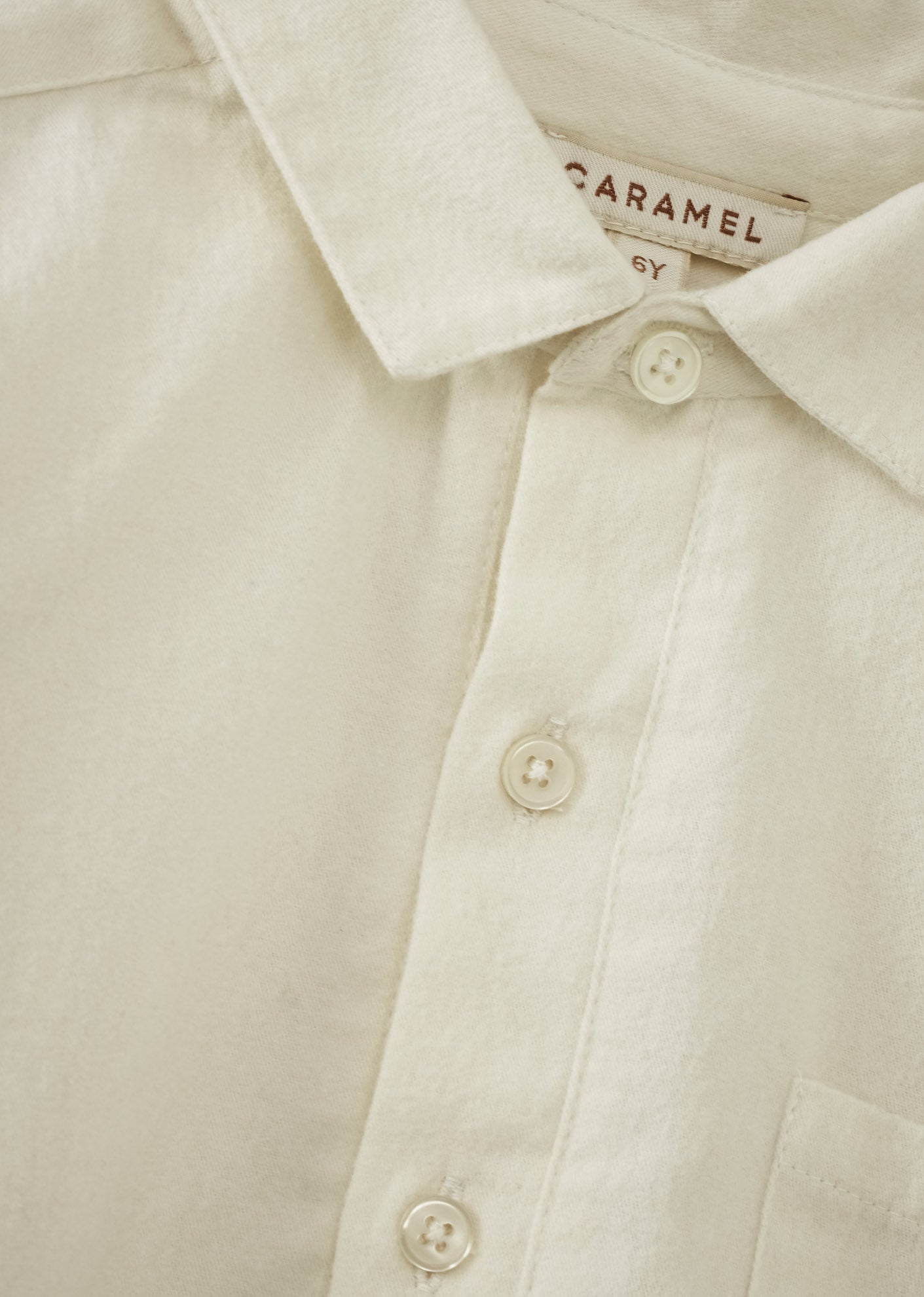 ELBERT CHILDREN'S COTTON SHIRT - ECRU