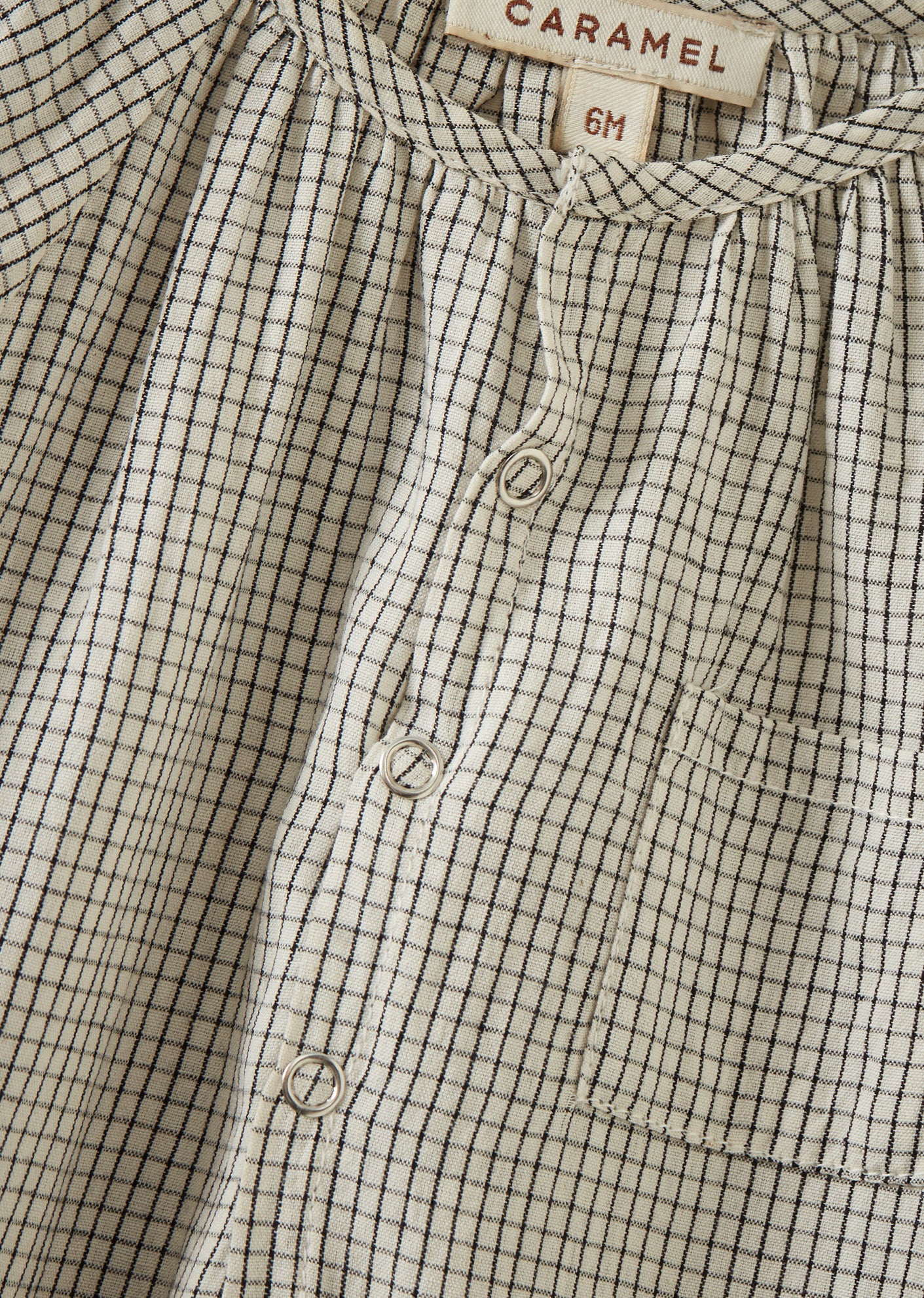 POPULUS BABY ROMPER - BLACK CHECK