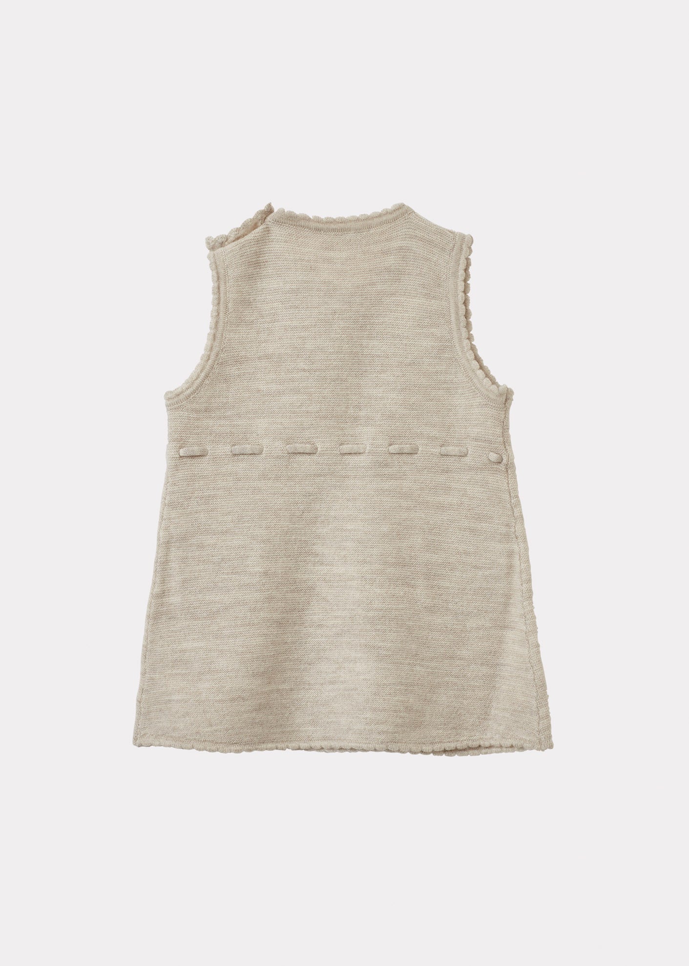 ELLIS BABY GIRL'S MERINO WOOL DRESS - ECRU