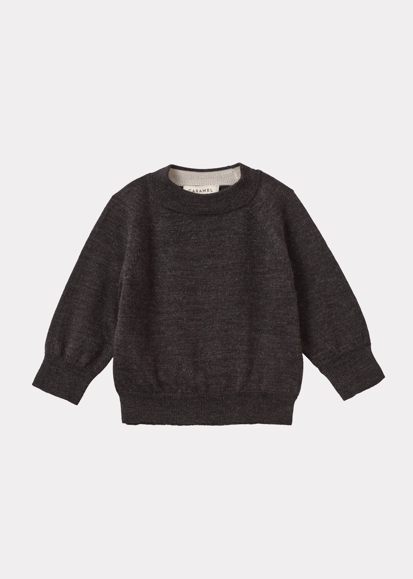 KEIRA BABY MERINO WOOL JUMPER - DARK GREY MELANGE