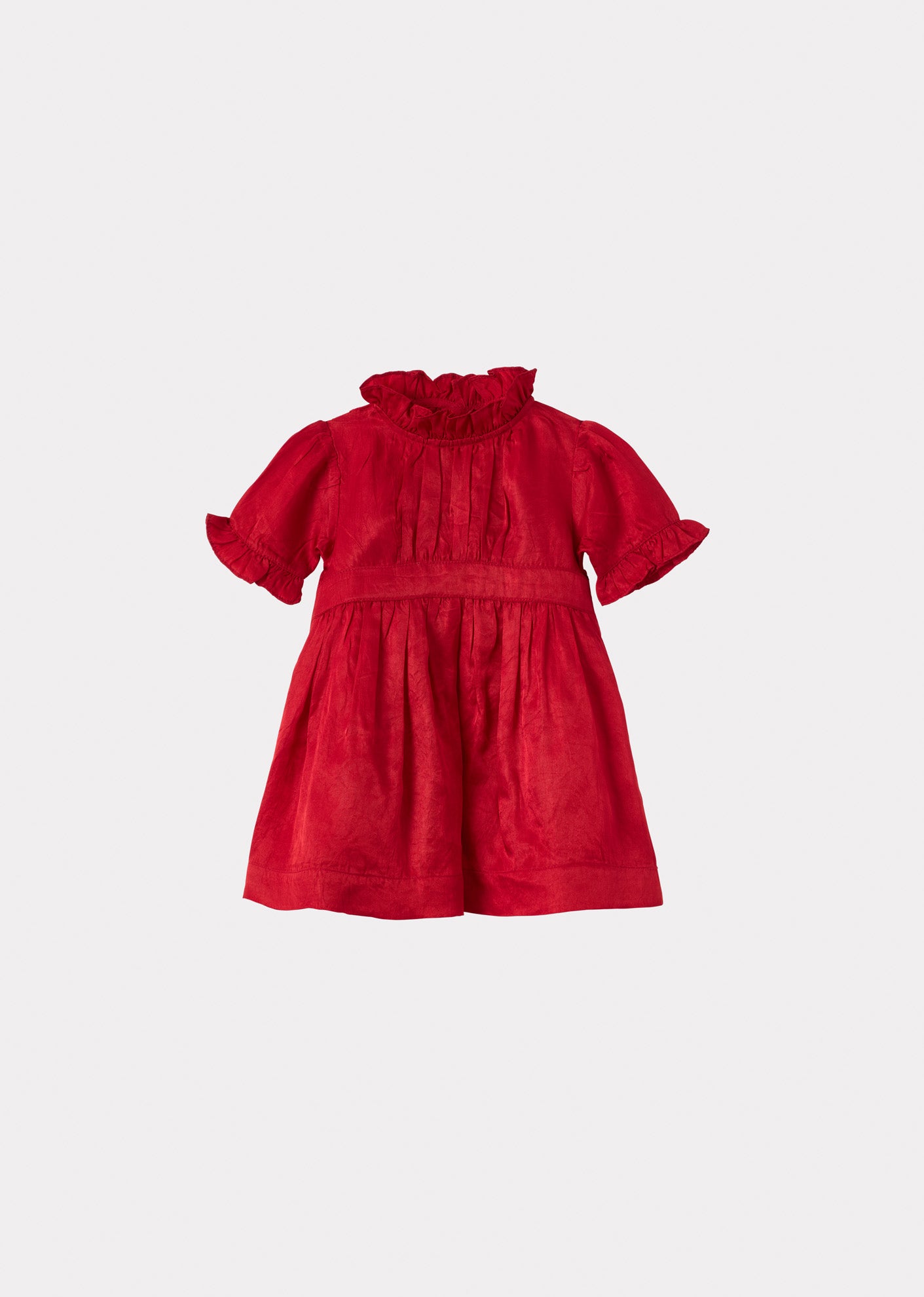 VESTIA BABY GIRL'S DRESS AND BLOOMERS SET - REDCURRANT