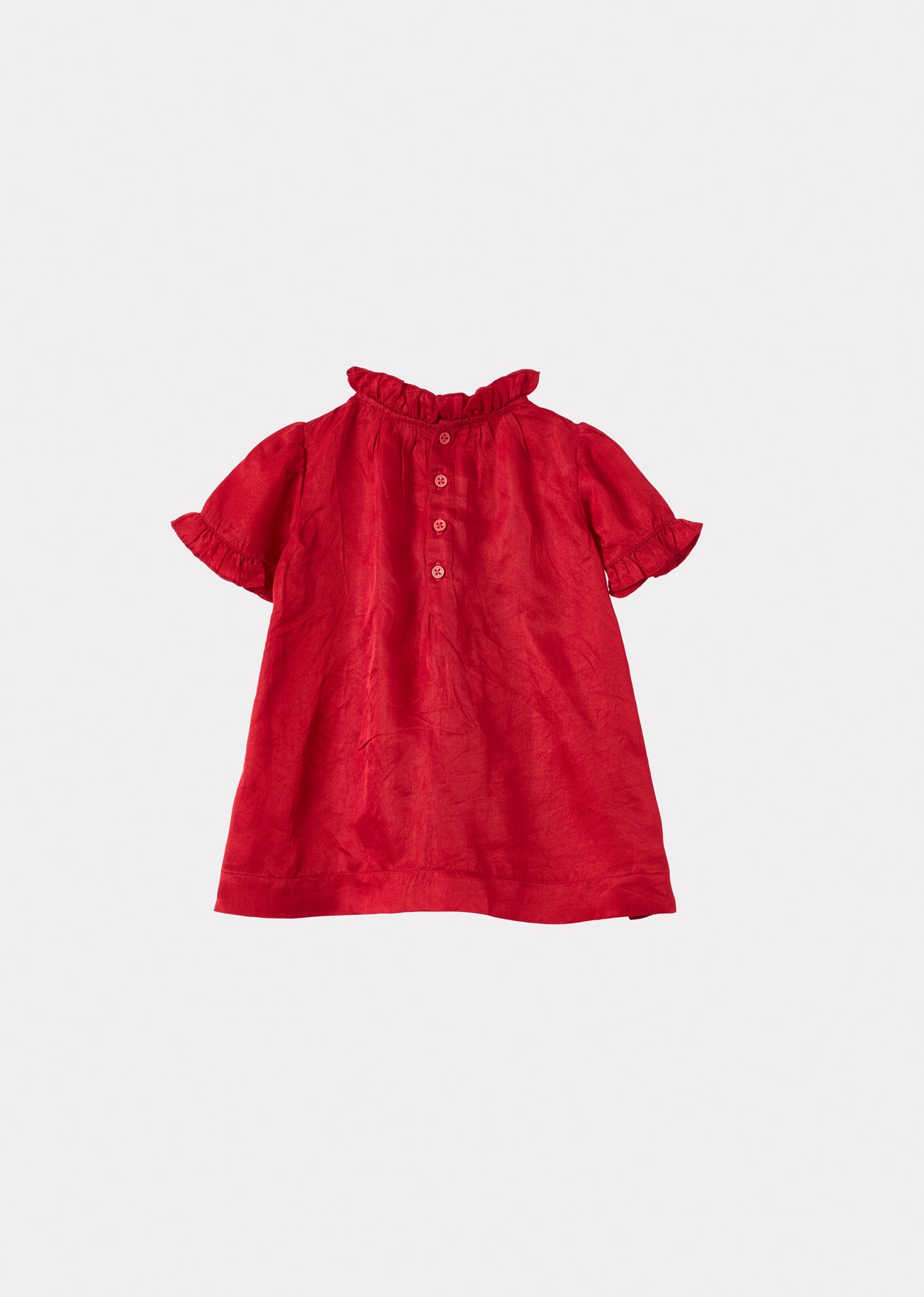 VESTIA BABY GIRL'S DRESS AND BLOOMERS SET - REDCURRANT