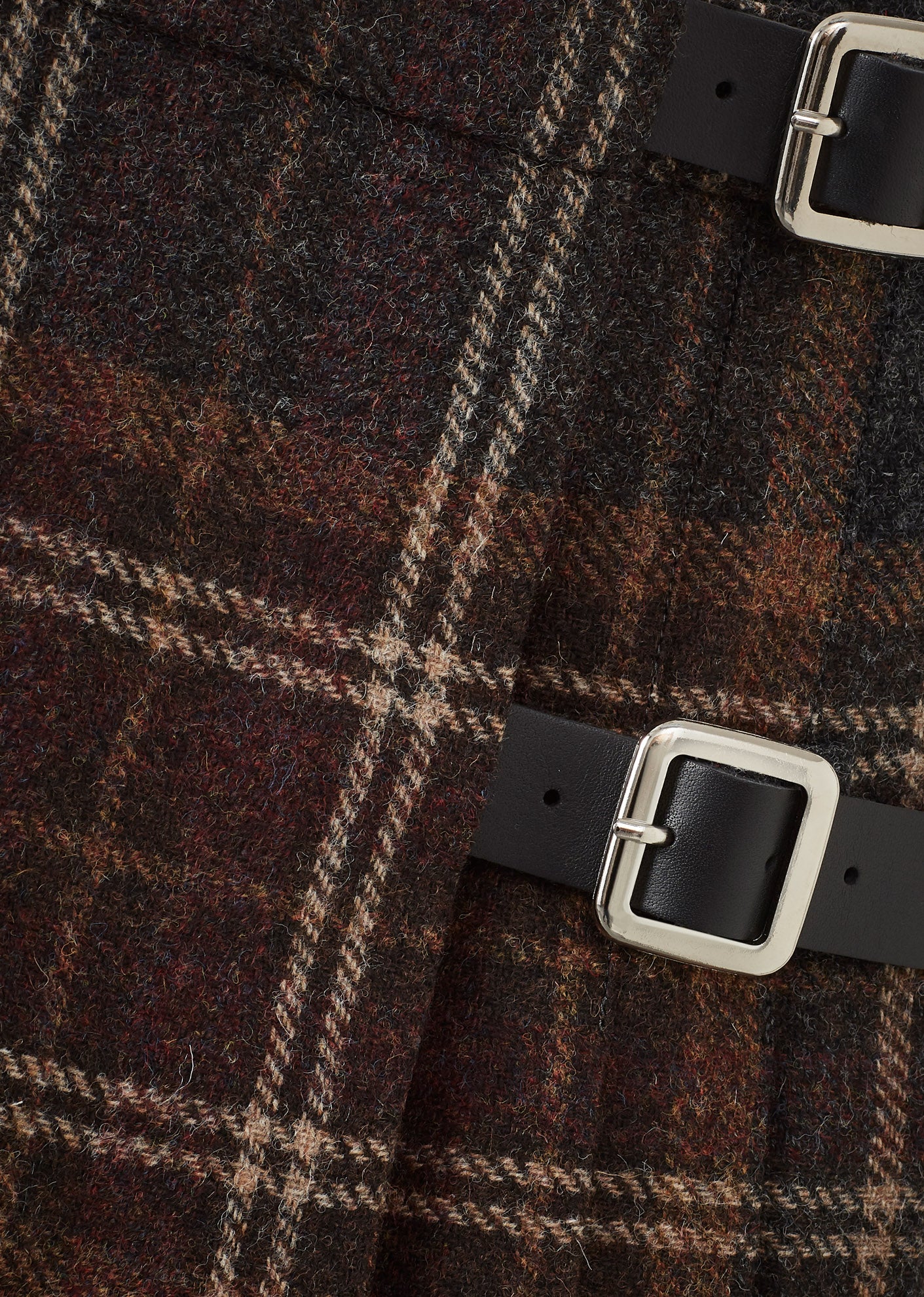 STIRLING CHILDREN'S LONG WOOL KILT - CHOCOLATE CHECK