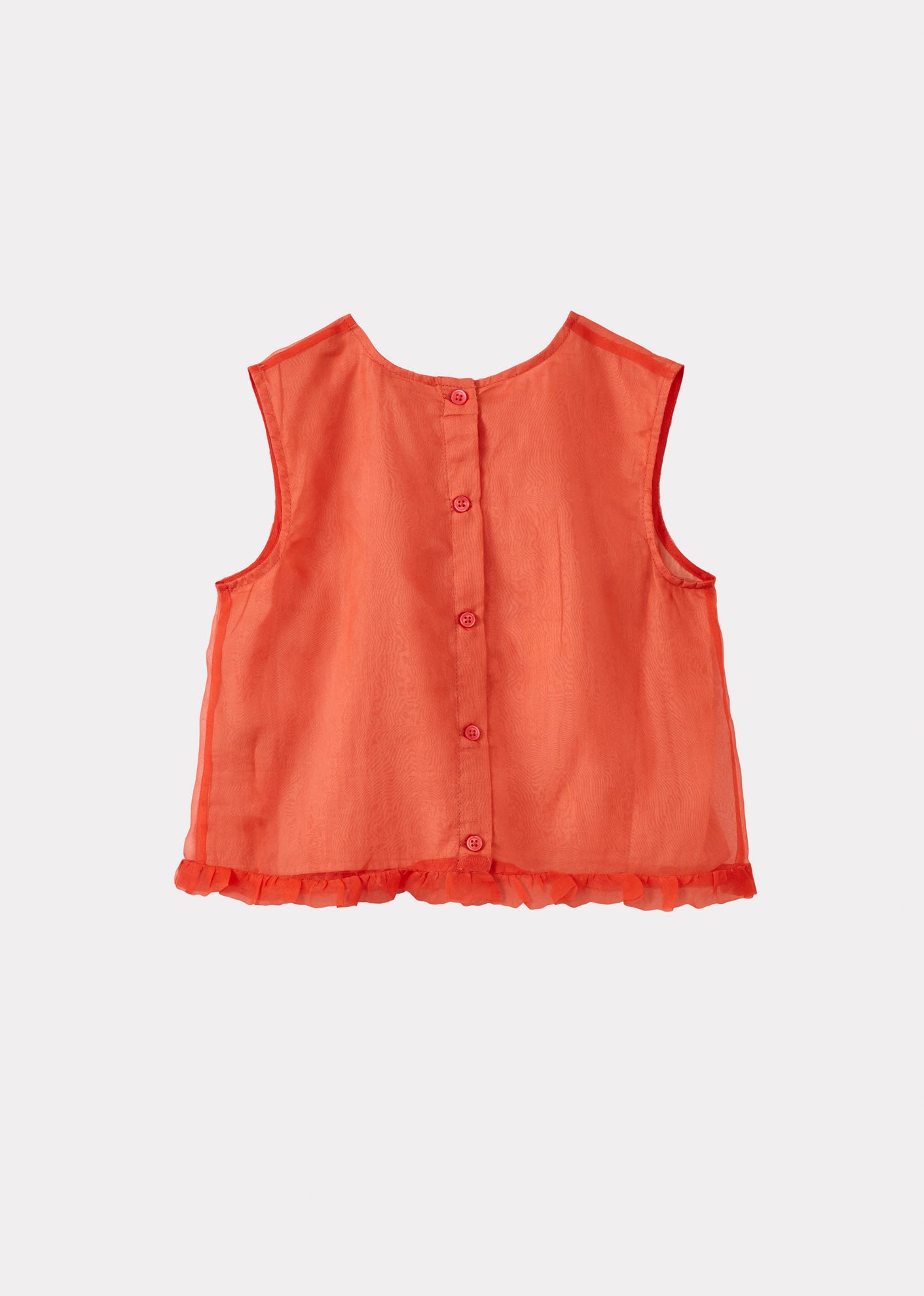 DERYN GIRL'S SILK TOP - FIRECRACKER