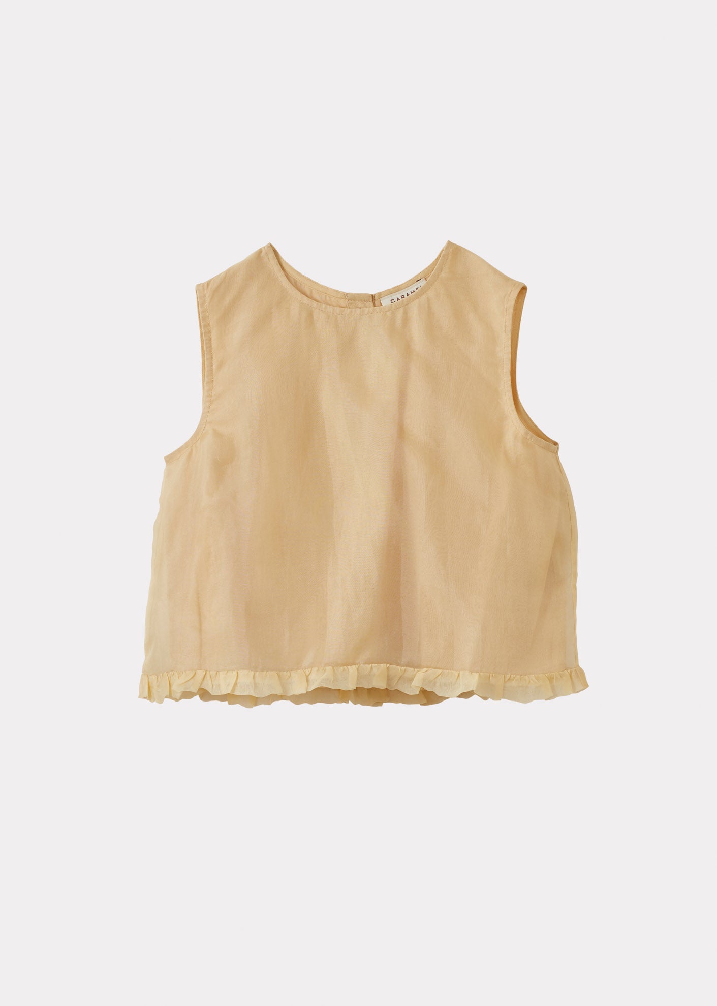 DERYN GIRL'S SILK TOP - APRICOT