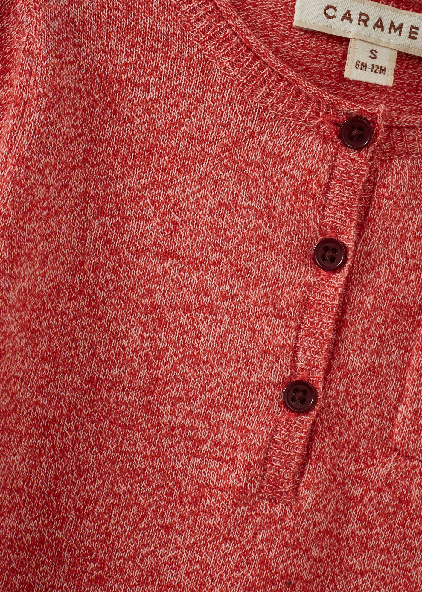 GOLDFINCH BABY COTTON JUMPER - TOMATO MELANGE