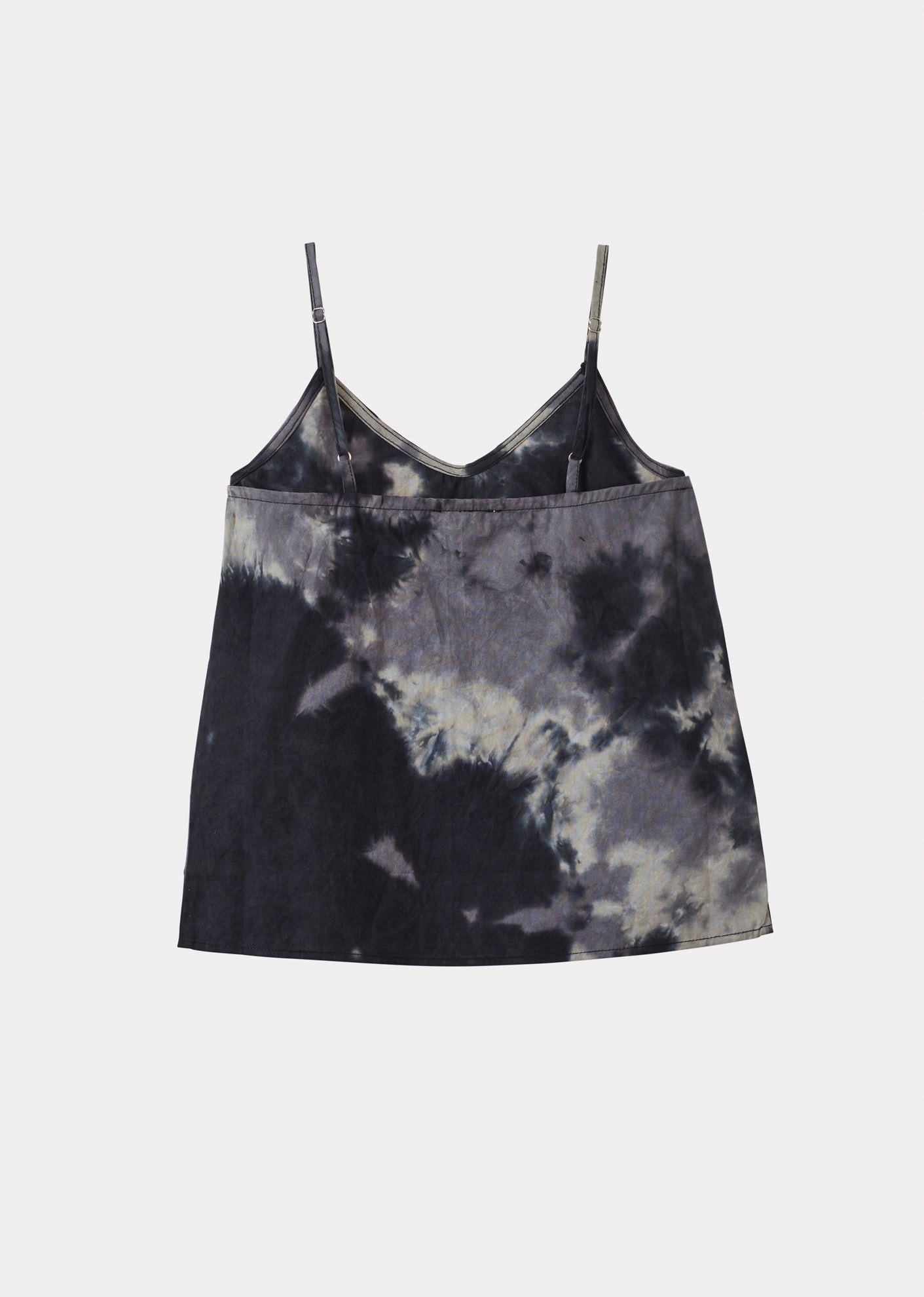 CAMILLA GIRL'S COTTON CAMISOLE TOP - CHARCOAL TIE-DYE