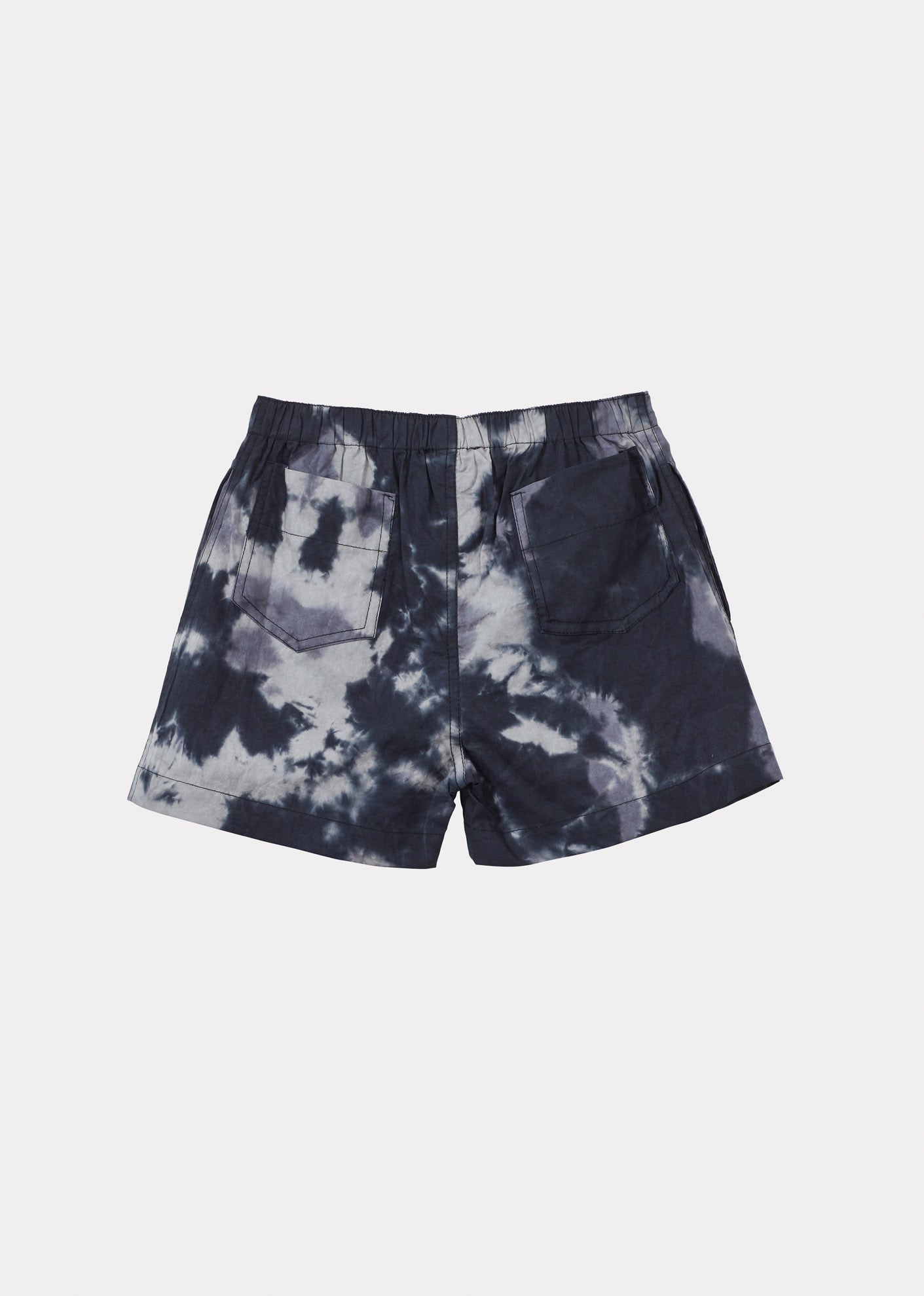 APIUM CHILDREN'S COTTON SHORTS - CHARCOAL TIE-DYE