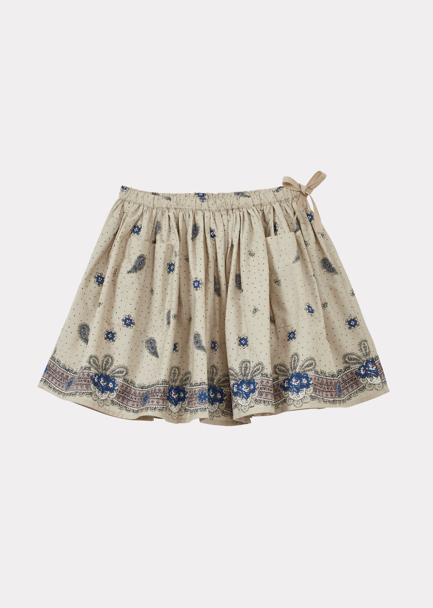 MYLA GIRL'S SKIRT - MAUVE PAISLEY PRINT