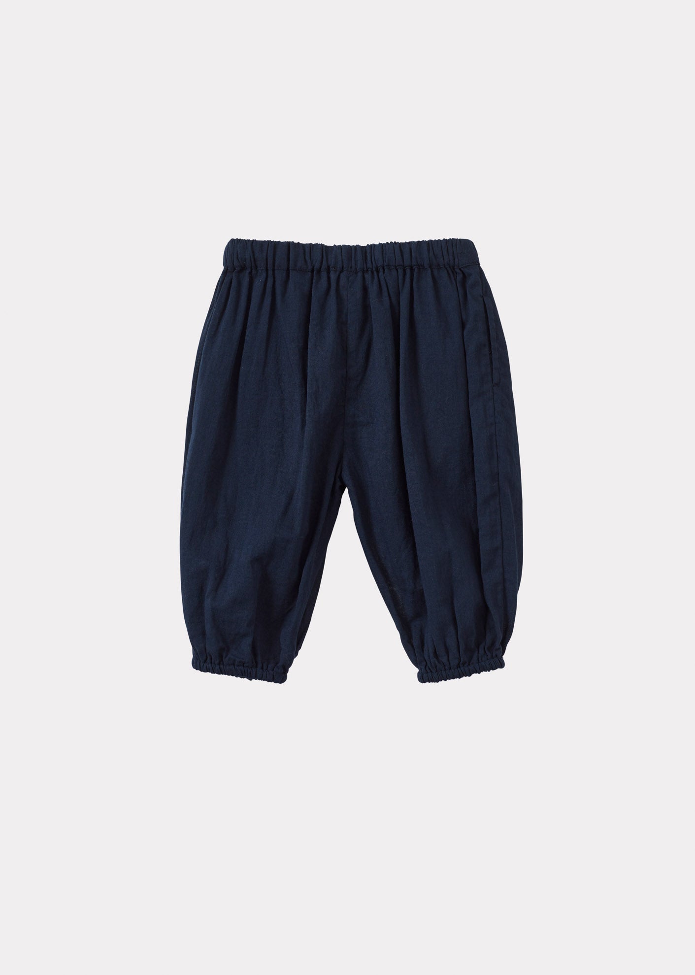BALLOON BABY COTTON TROUSERS - NAVY