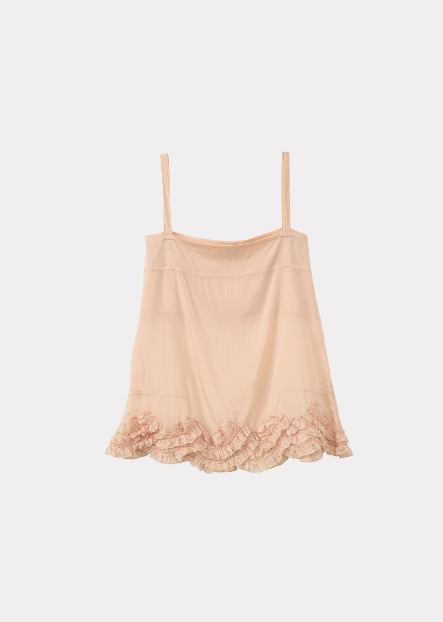 WOMEN'S SCALLOPED CAMI TOP - PEACH