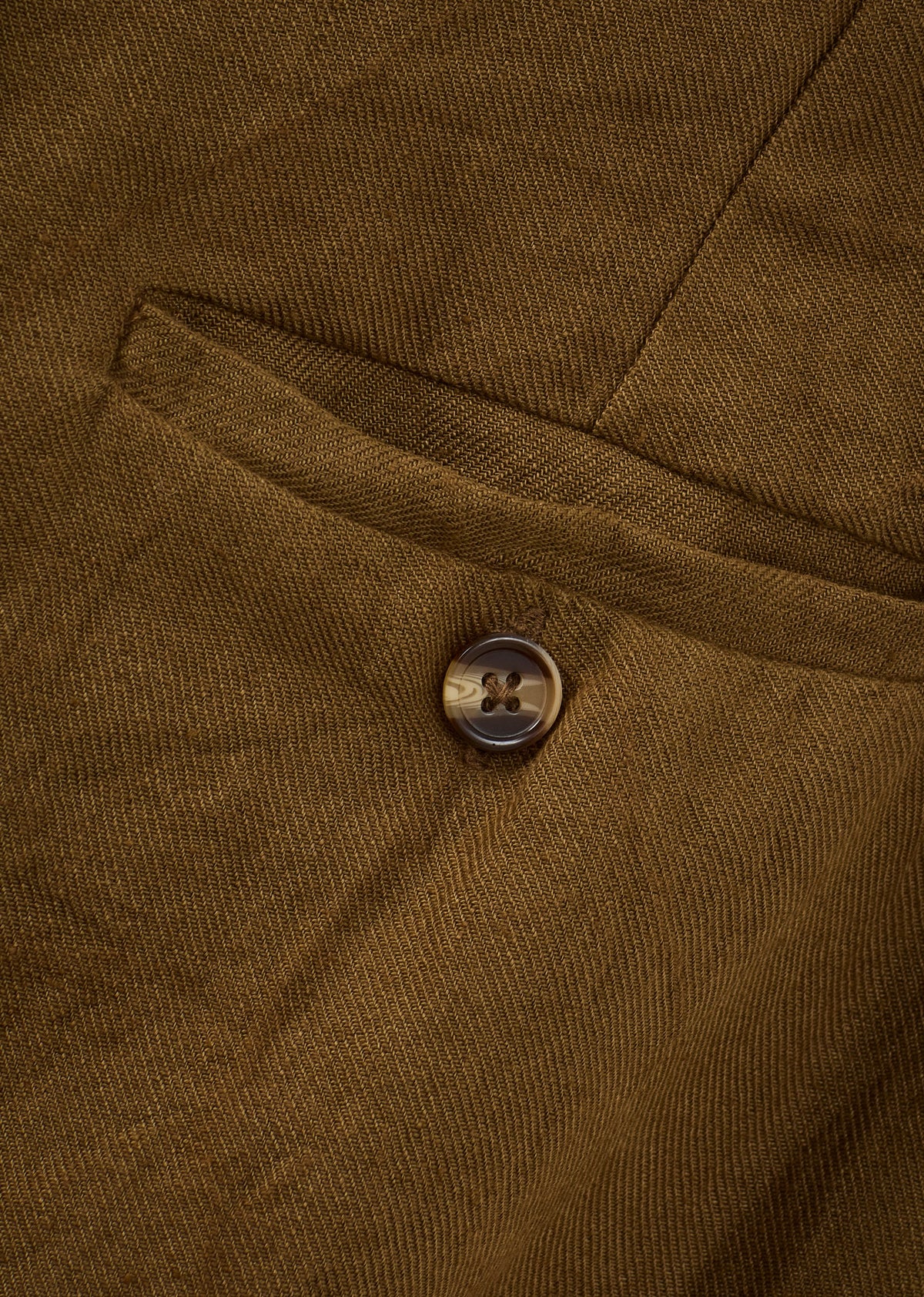 WOMEN'S WIDE LEG LINEN TROUSERS - TOFFEE