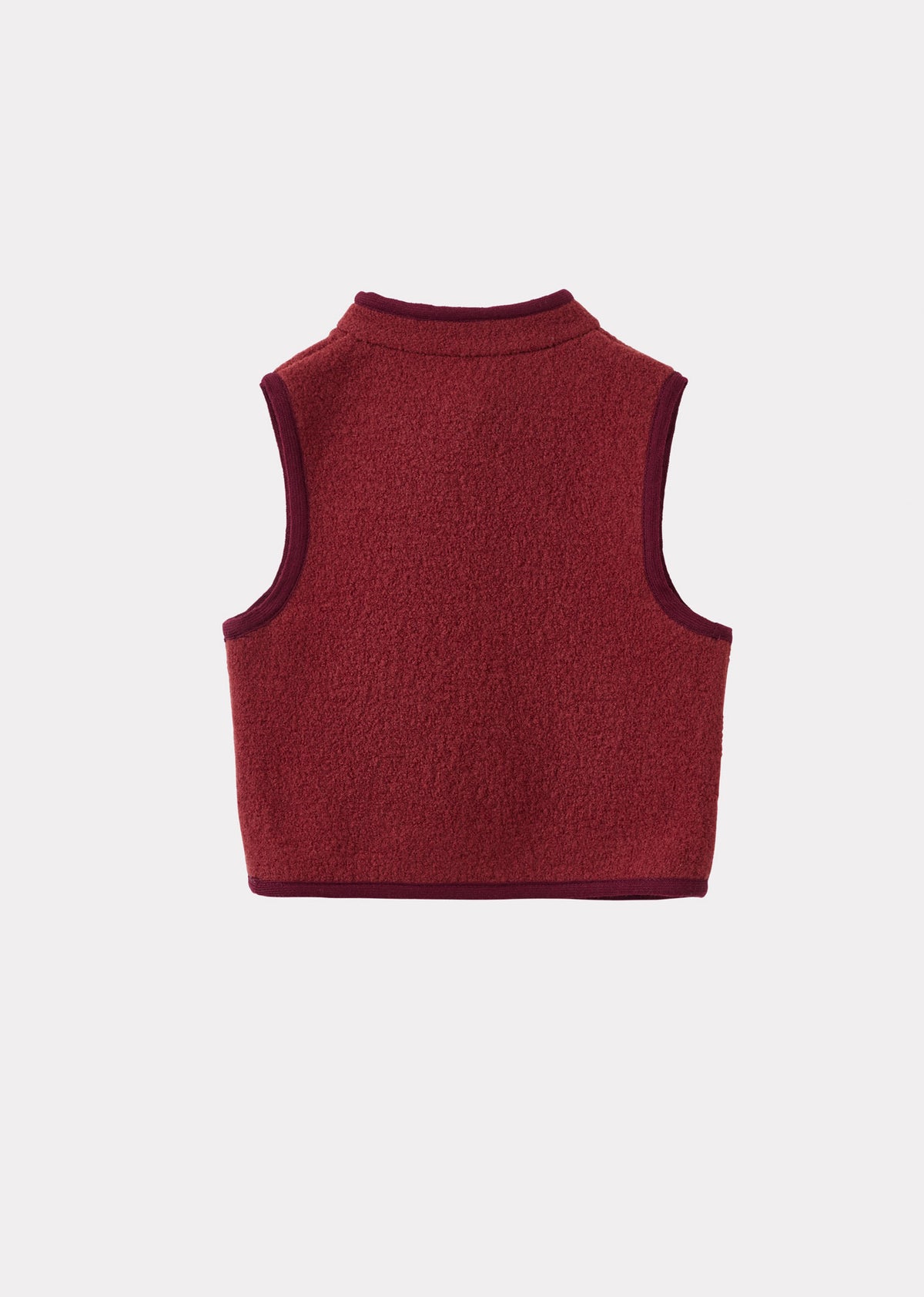 FLOYD CHILDREN'S WOOL ZIP VEST - BURGUNDY