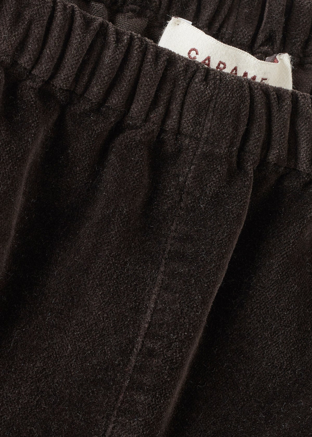 CHESTNUT CHILDREN'S COTTON VELVET TROUSERS - CHOCOLATE