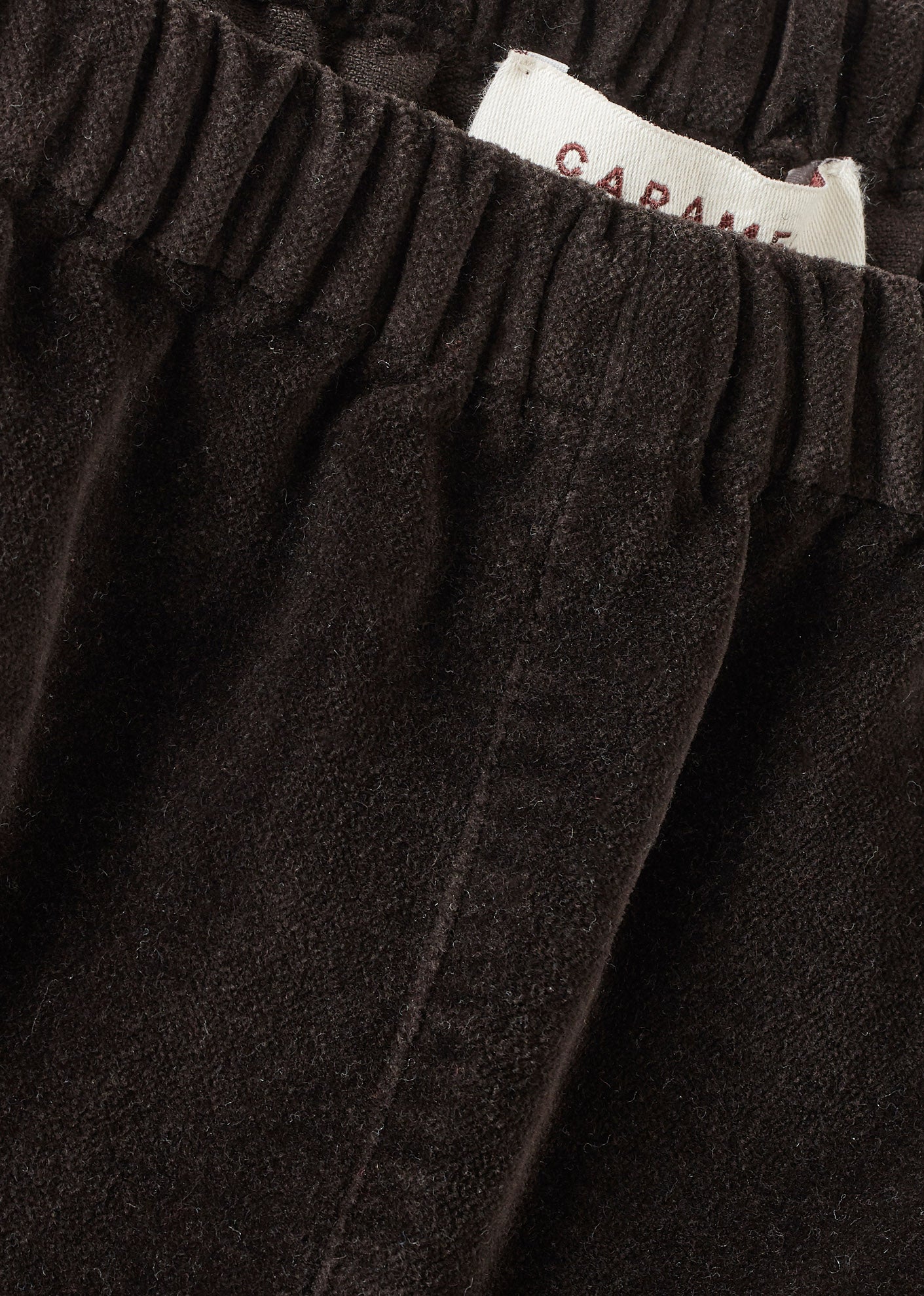 FICUS BABY COTTON VELVET TROUSERS - CHOCOLATE